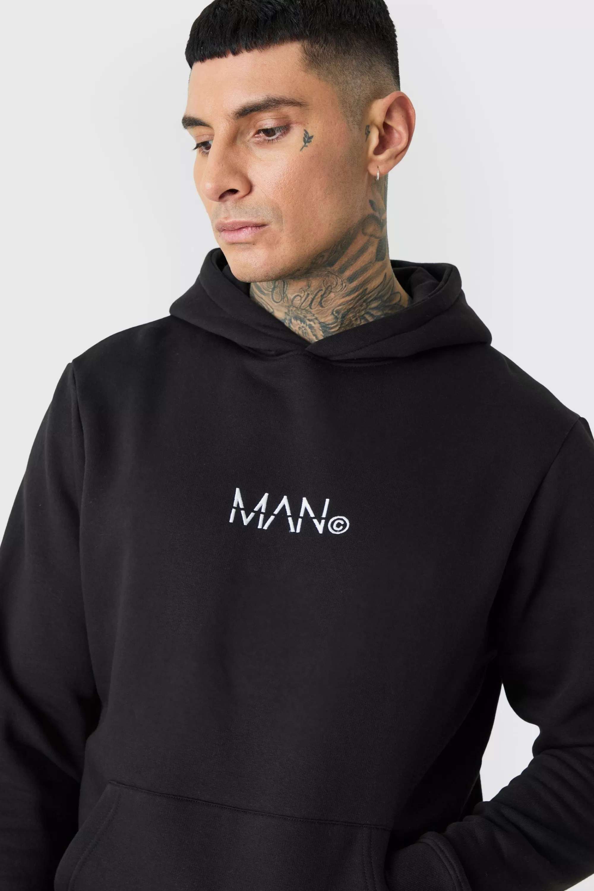 boohooMAN Tall Man Dash Over The Head Hoodie In | UK