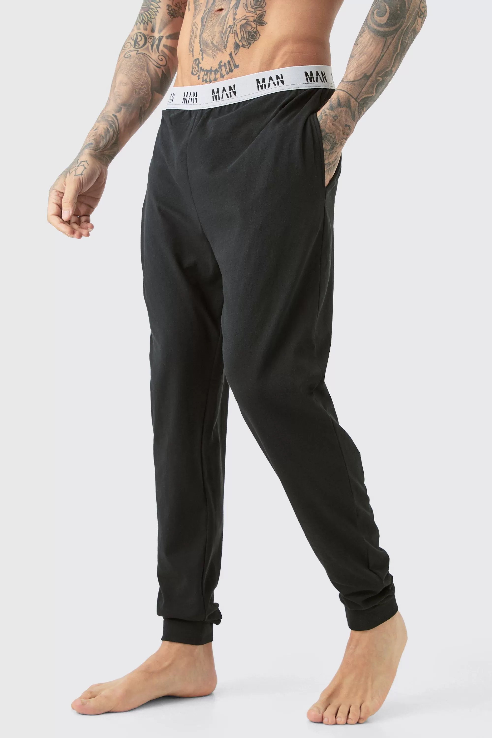 boohooMAN Tall Man Loungewear Joggers In | UK