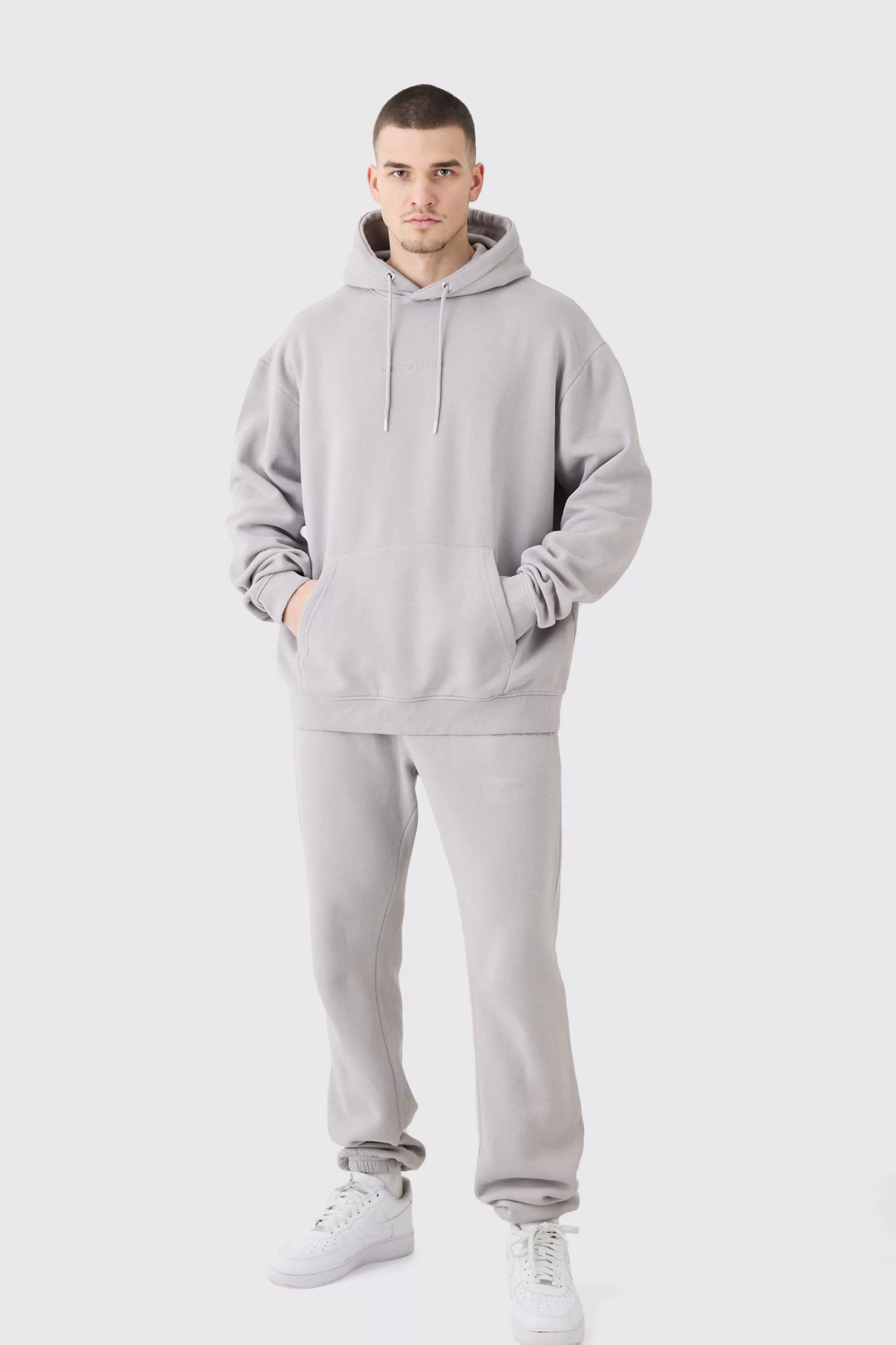 boohooMAN Tall Man Signature All Over Print Hoodie Tracksuit | UK