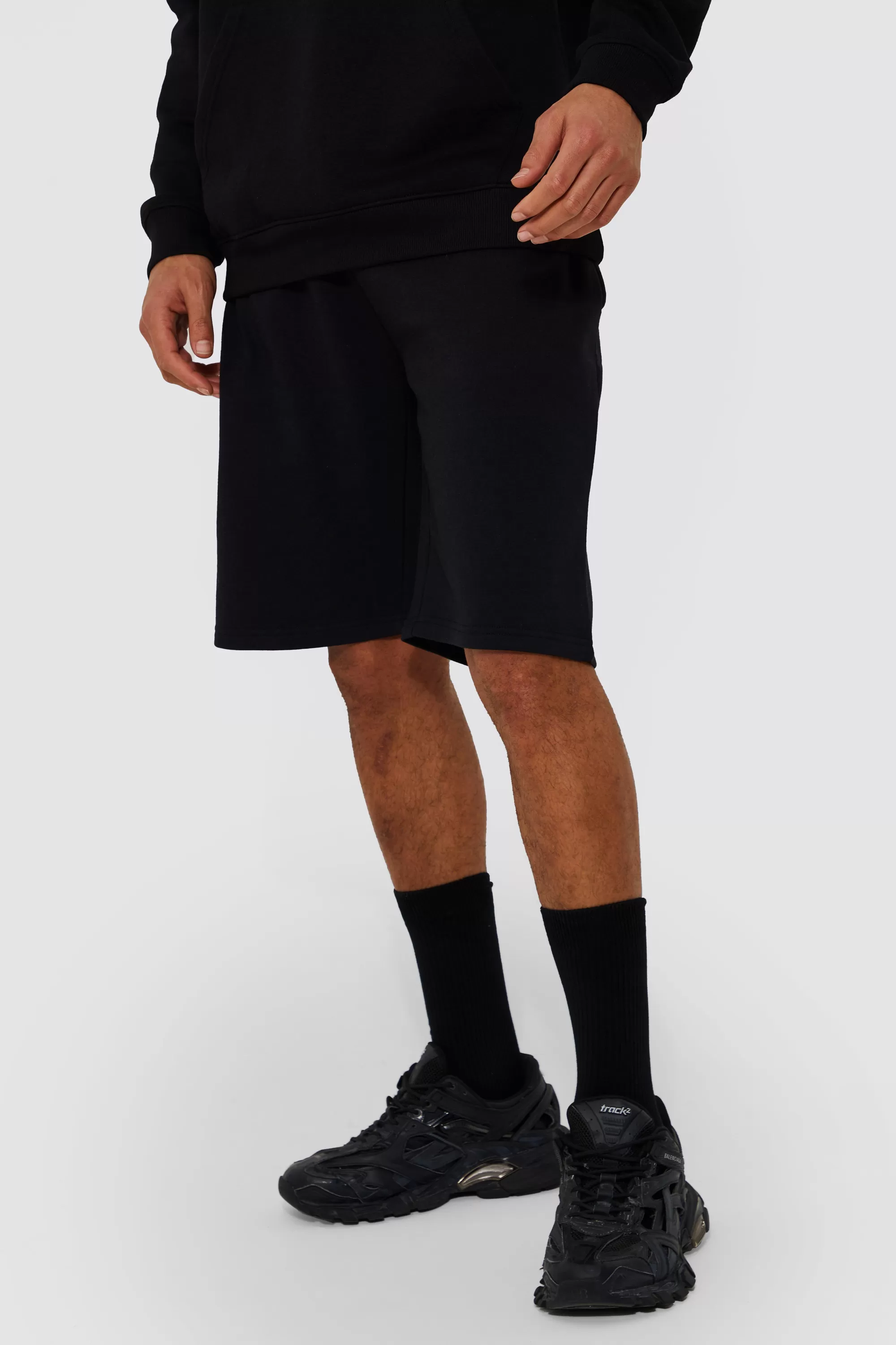 boohooMAN Tall Mid Length Jersey Shorts | UK