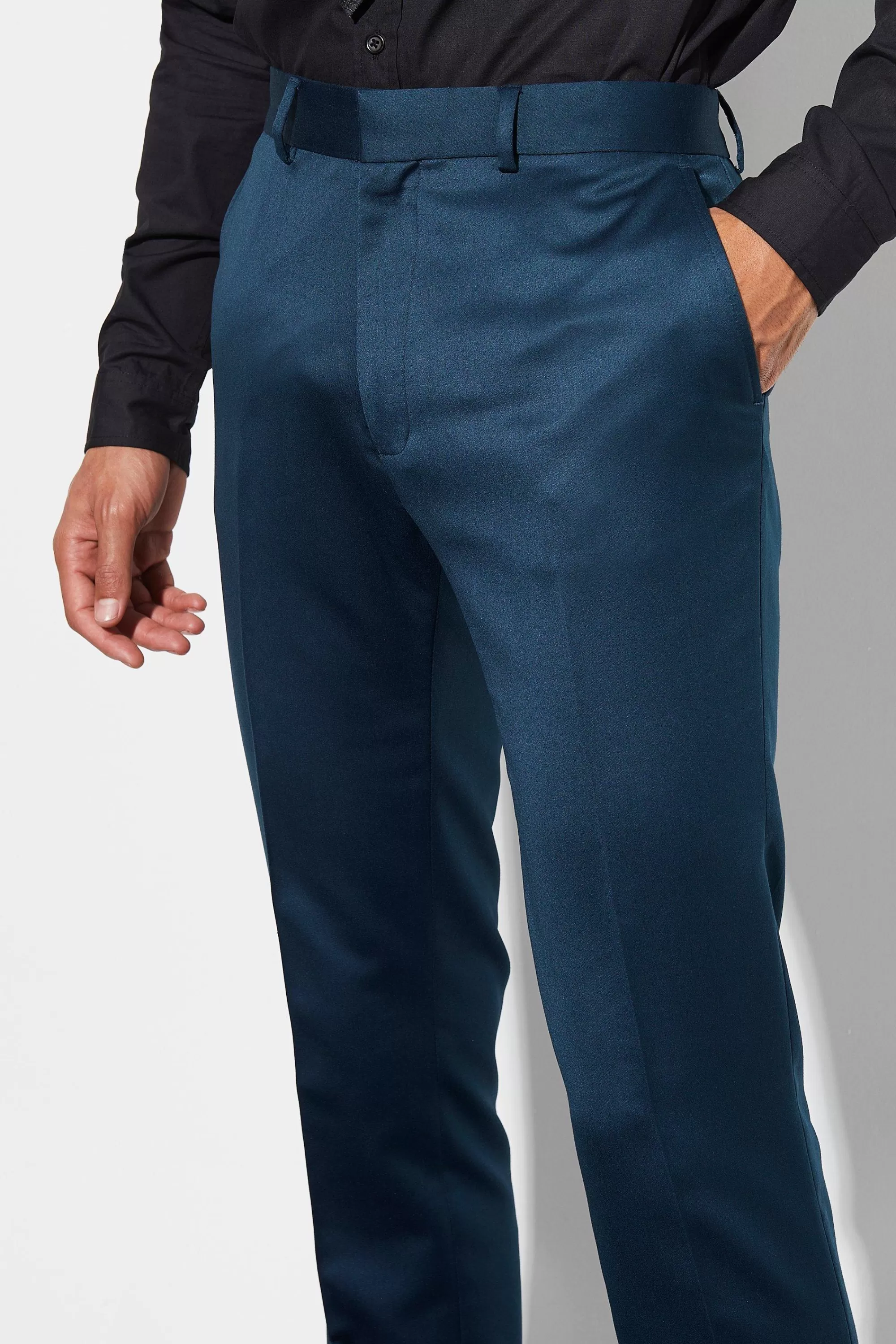 boohooMAN Tall Satin Skinny Fit Suit | UK