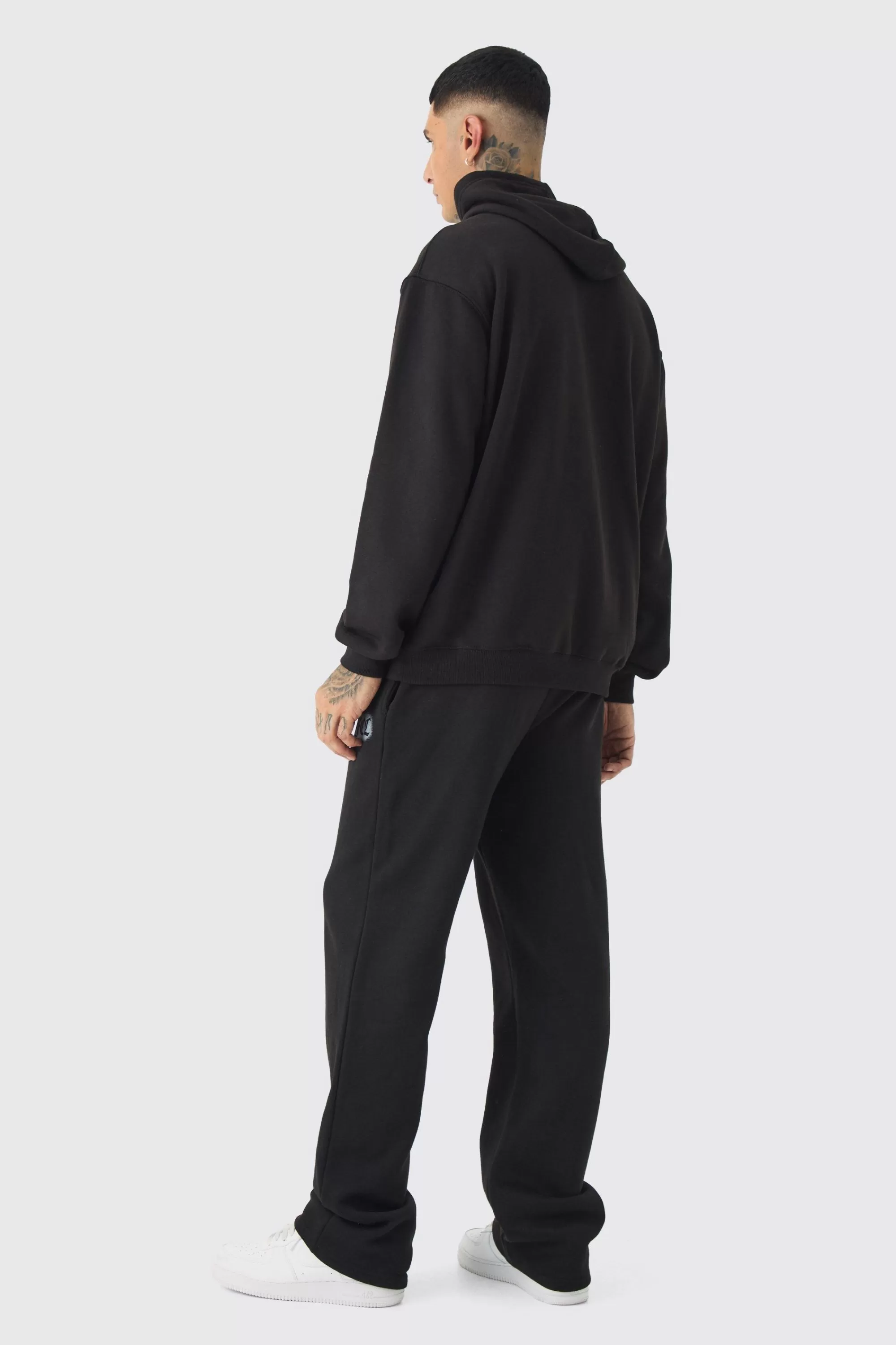 boohooMAN Tall OFCL Spray Hoodie & Relaxed Fit Jogger Tracksuit | UK