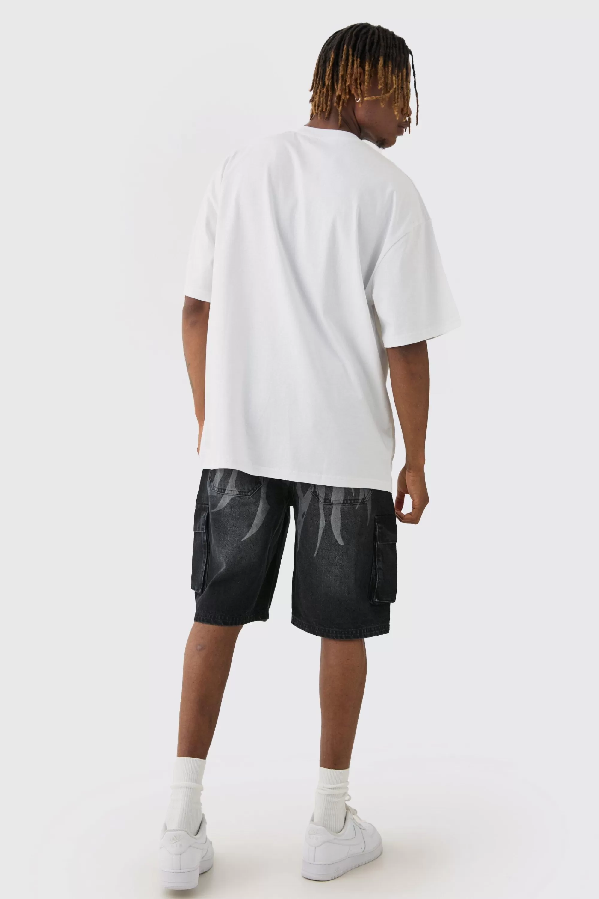 boohooMAN Tall Official Denim Shorts | UK