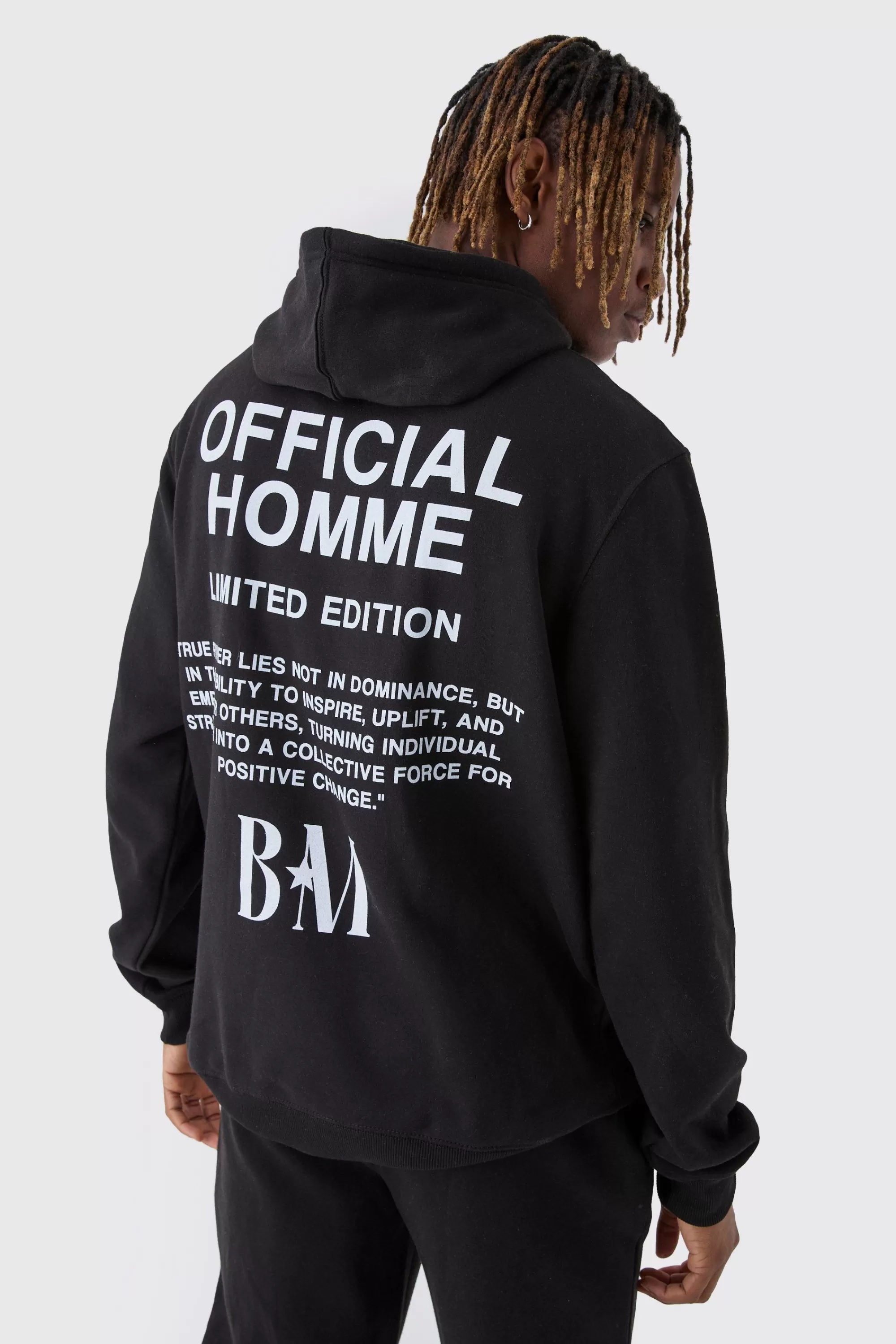 boohooMAN Tall Official Homme Regular Fit Hoodie | UK