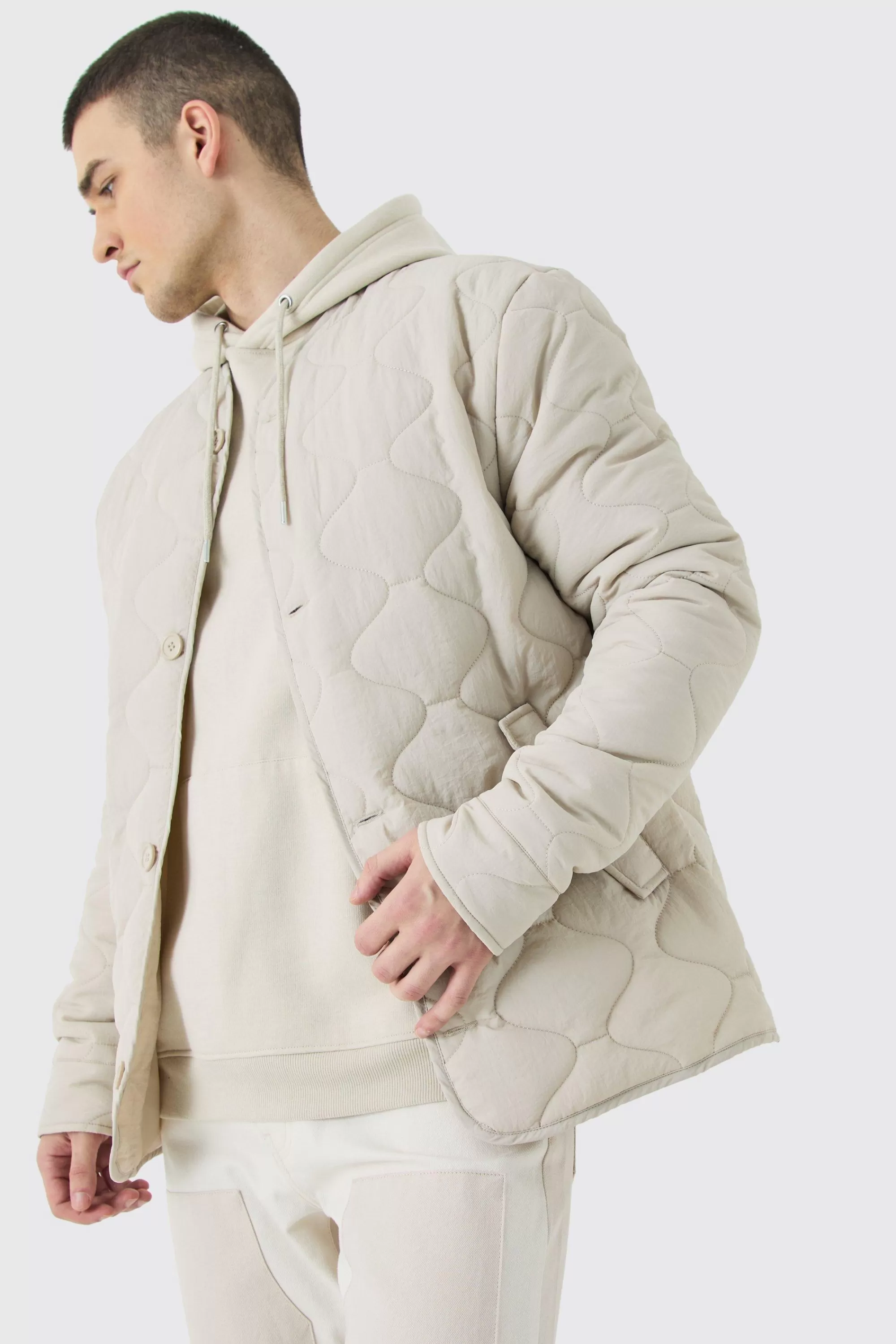boohooMAN Tall Onion Quilted Liner Jacket | UK
