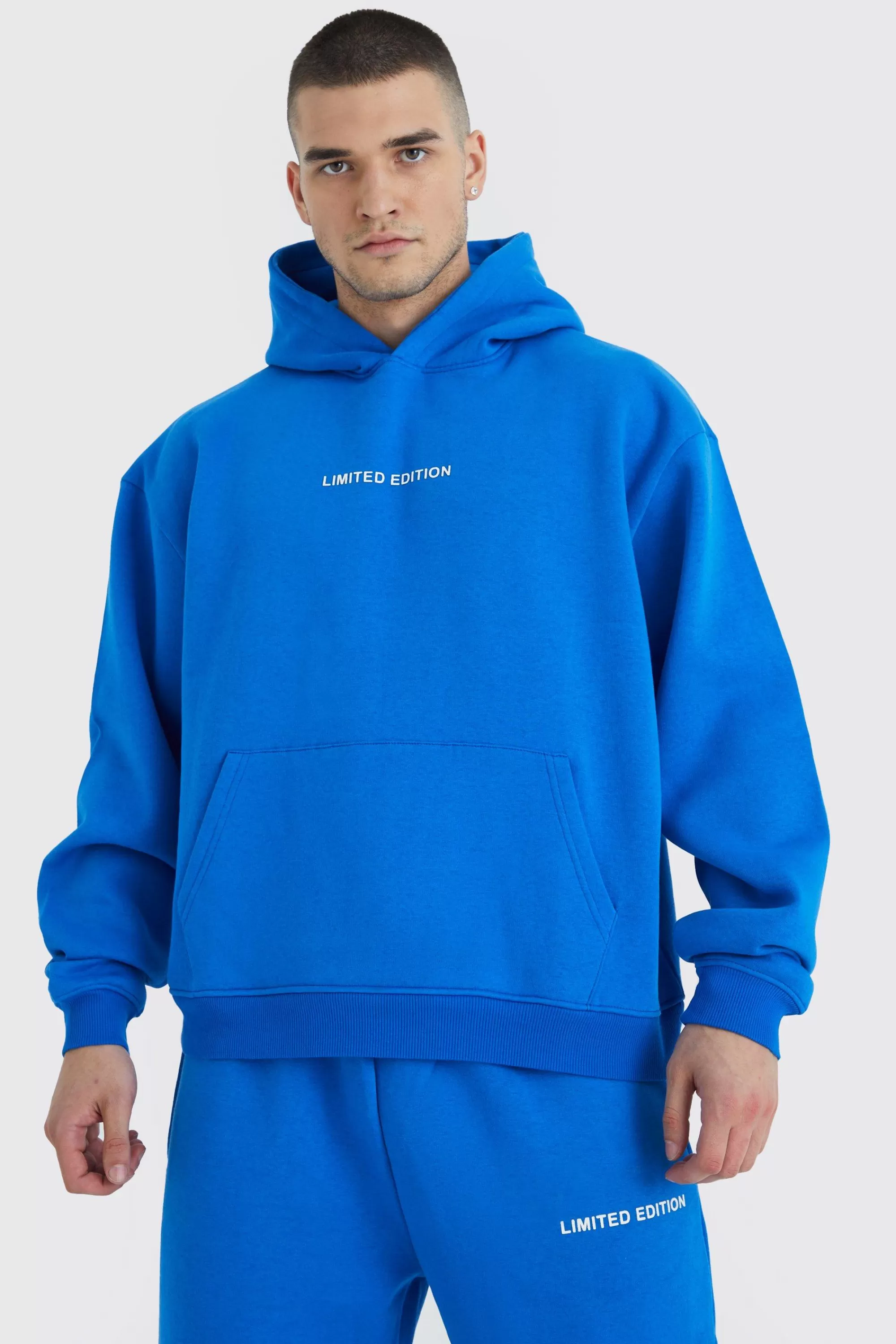 boohooMAN Tall Oversized Boxy Split Hem Tracksuit | UK