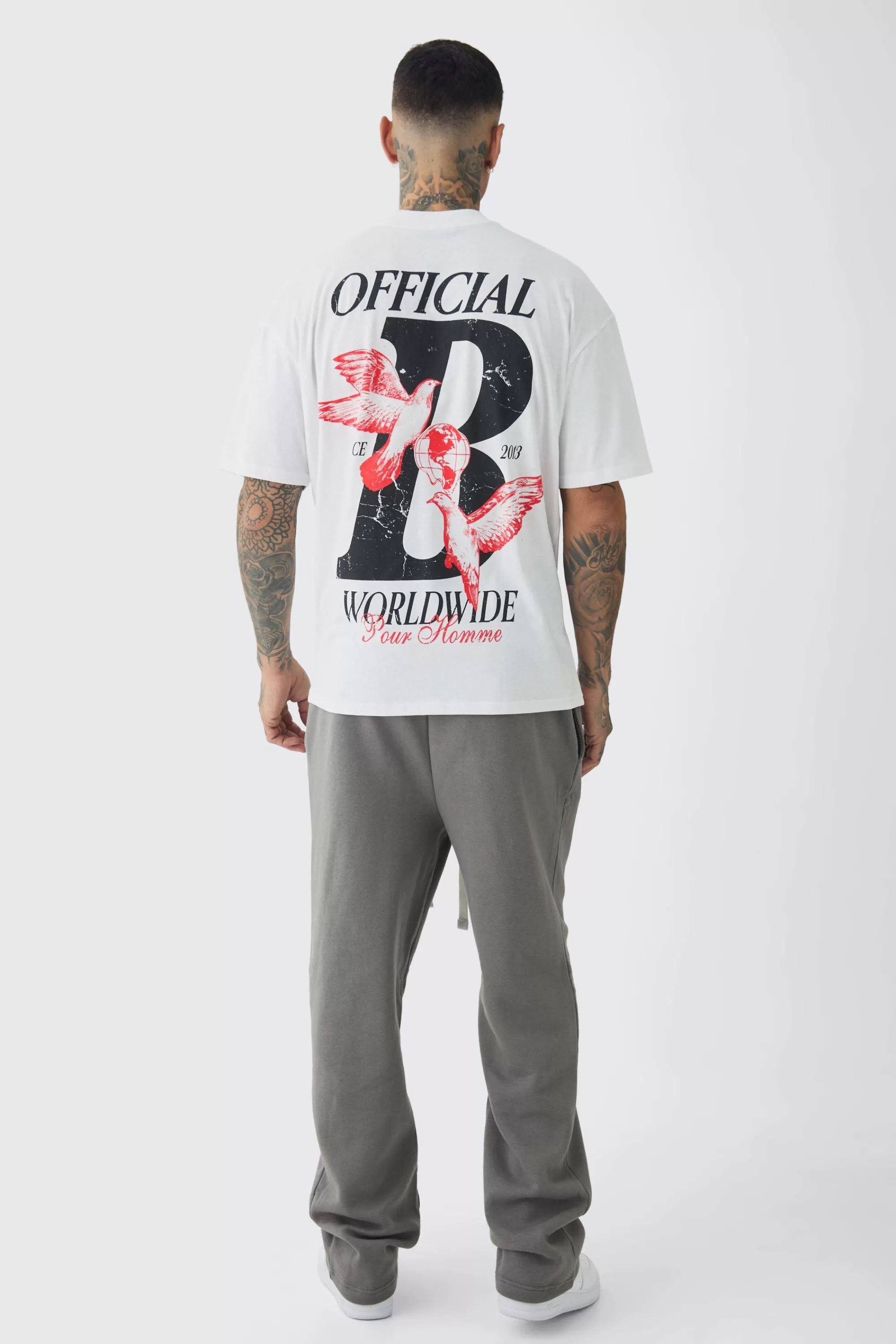 boohooMAN Tall Oversized Drop Crotch Jogger | UK