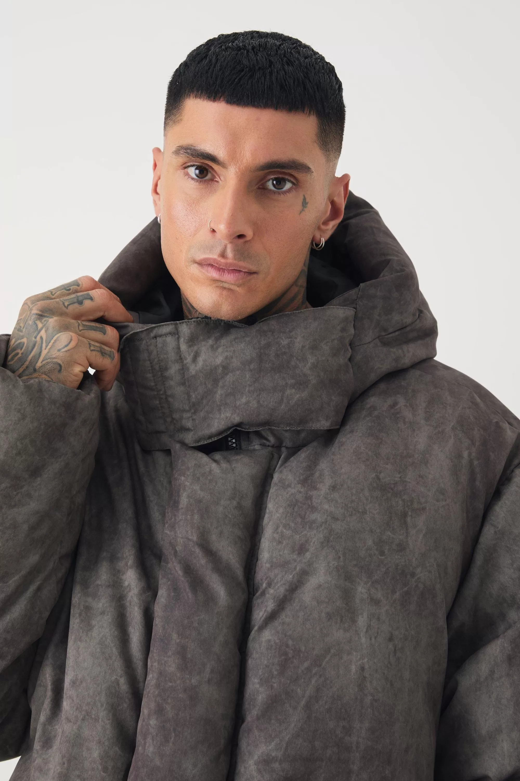 boohooMAN Tall Oversized Extreme Padded Fit Puffer Jacket In | UK