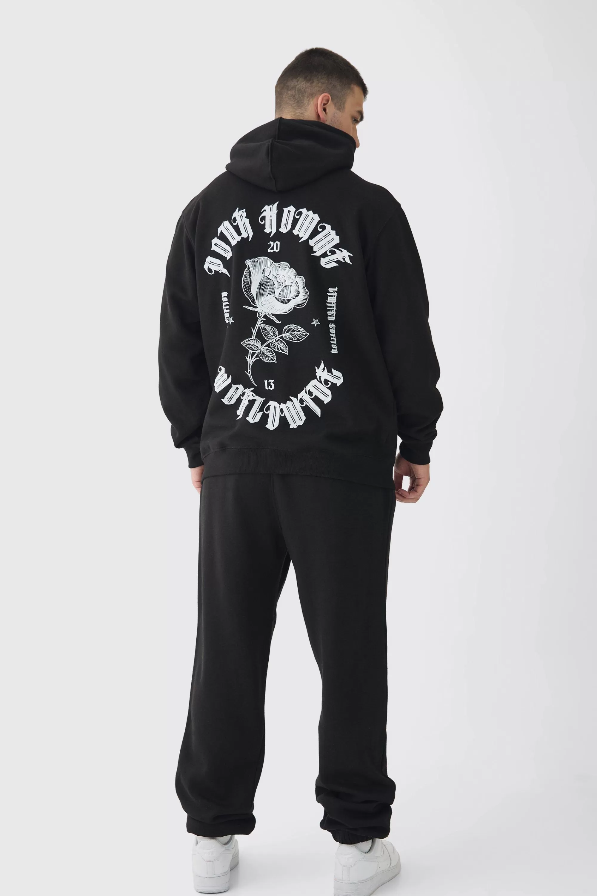boohooMAN Tall Pour Homme Rose Print Tracksuit | UK