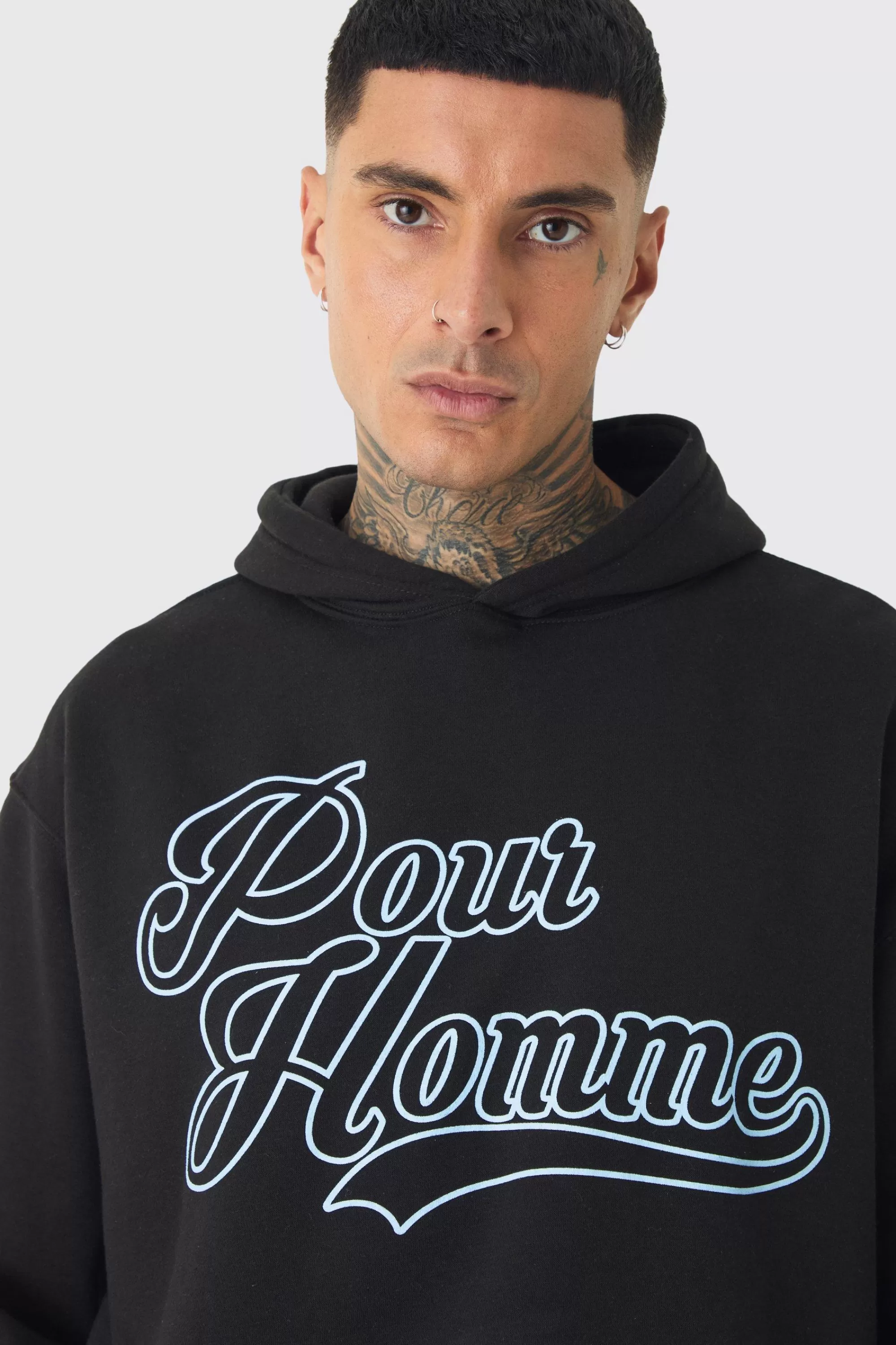 boohooMAN Tall Pour Homme Varisty Hoodie & Relaxed Fit Jogger Tracksuit | UK