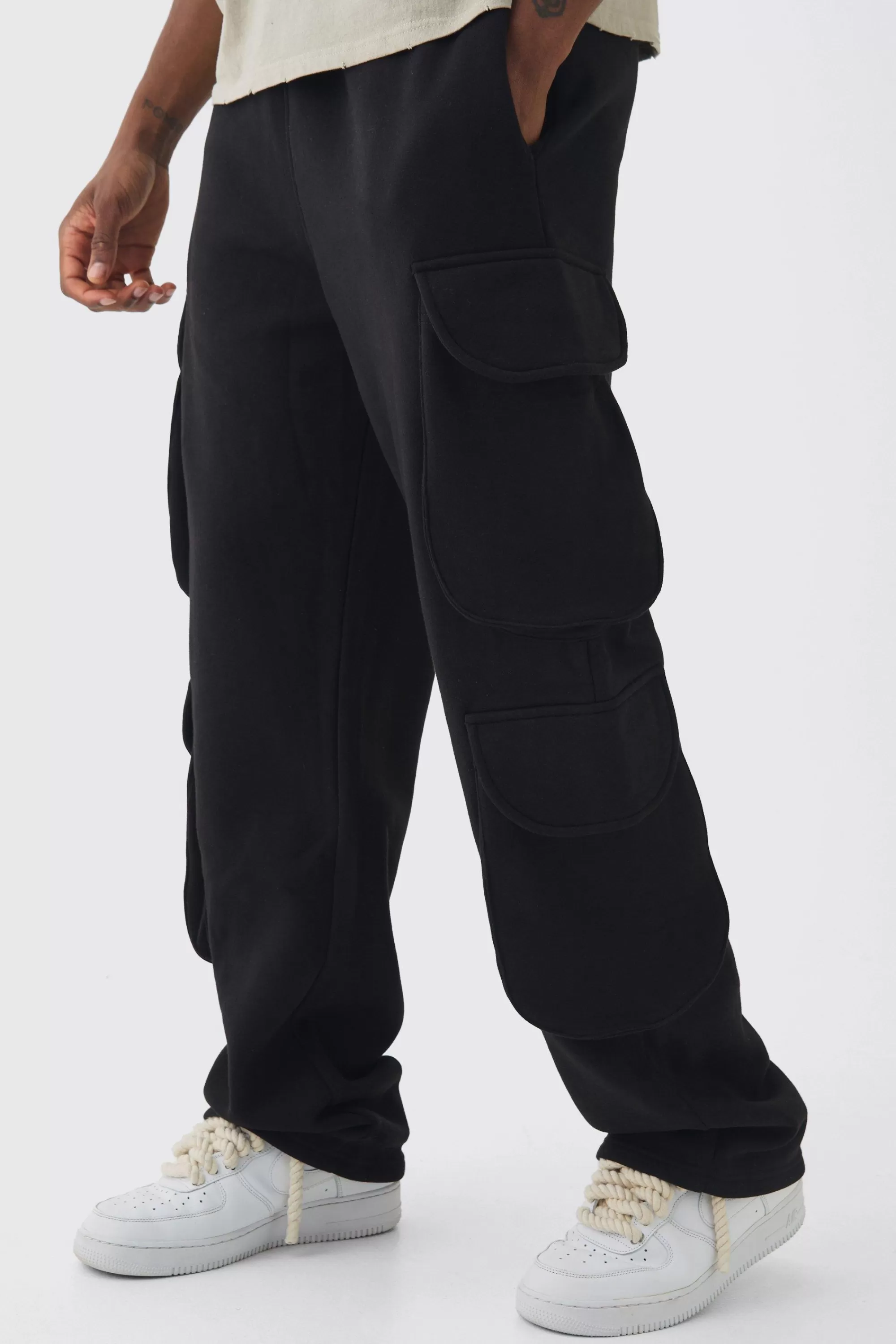 boohooMAN Tall Relaxed Cargo Pocket Jogger | UK