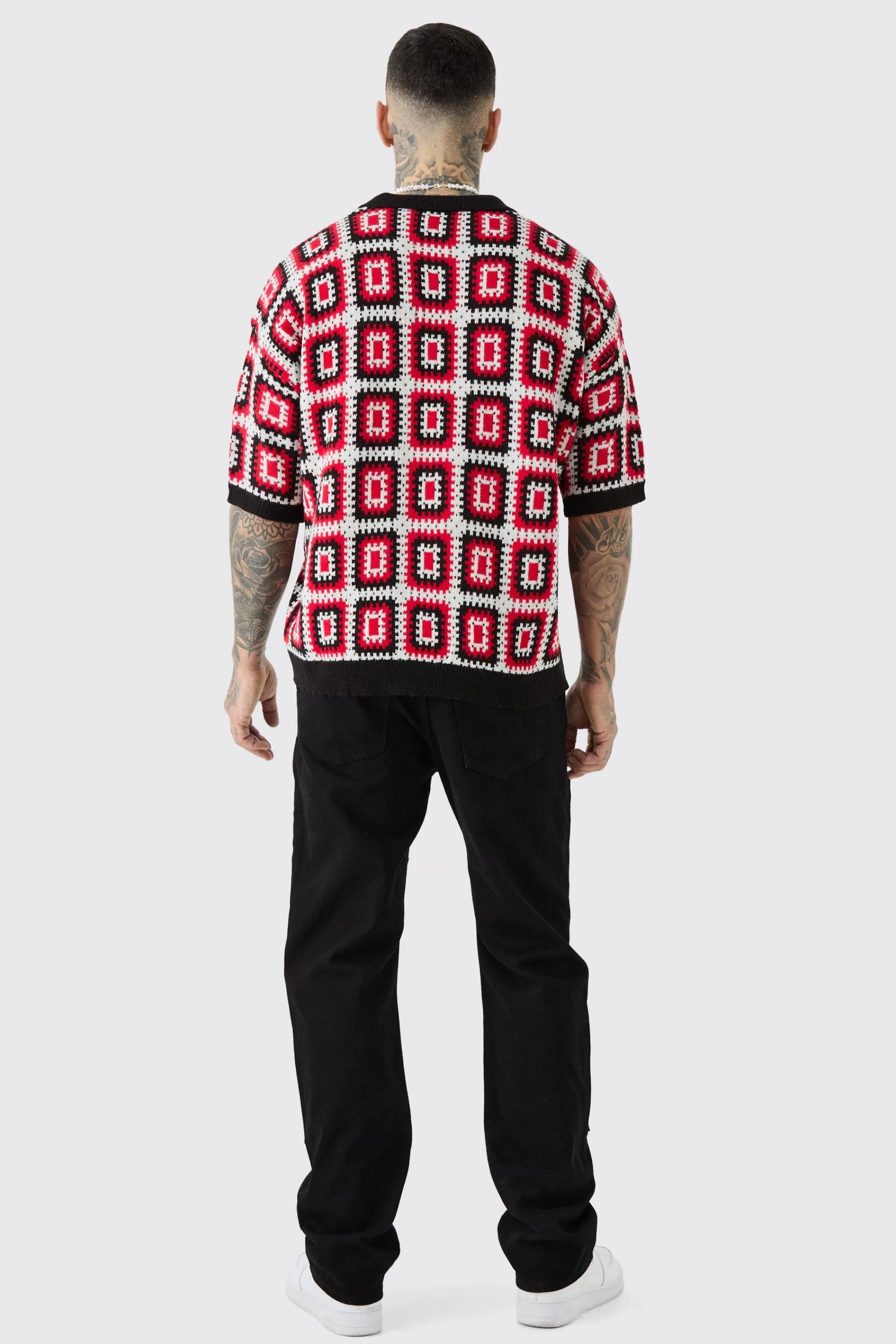boohooMAN Tall Relaxed Rigid Top Stitch Detail Carpenter Jean | UK