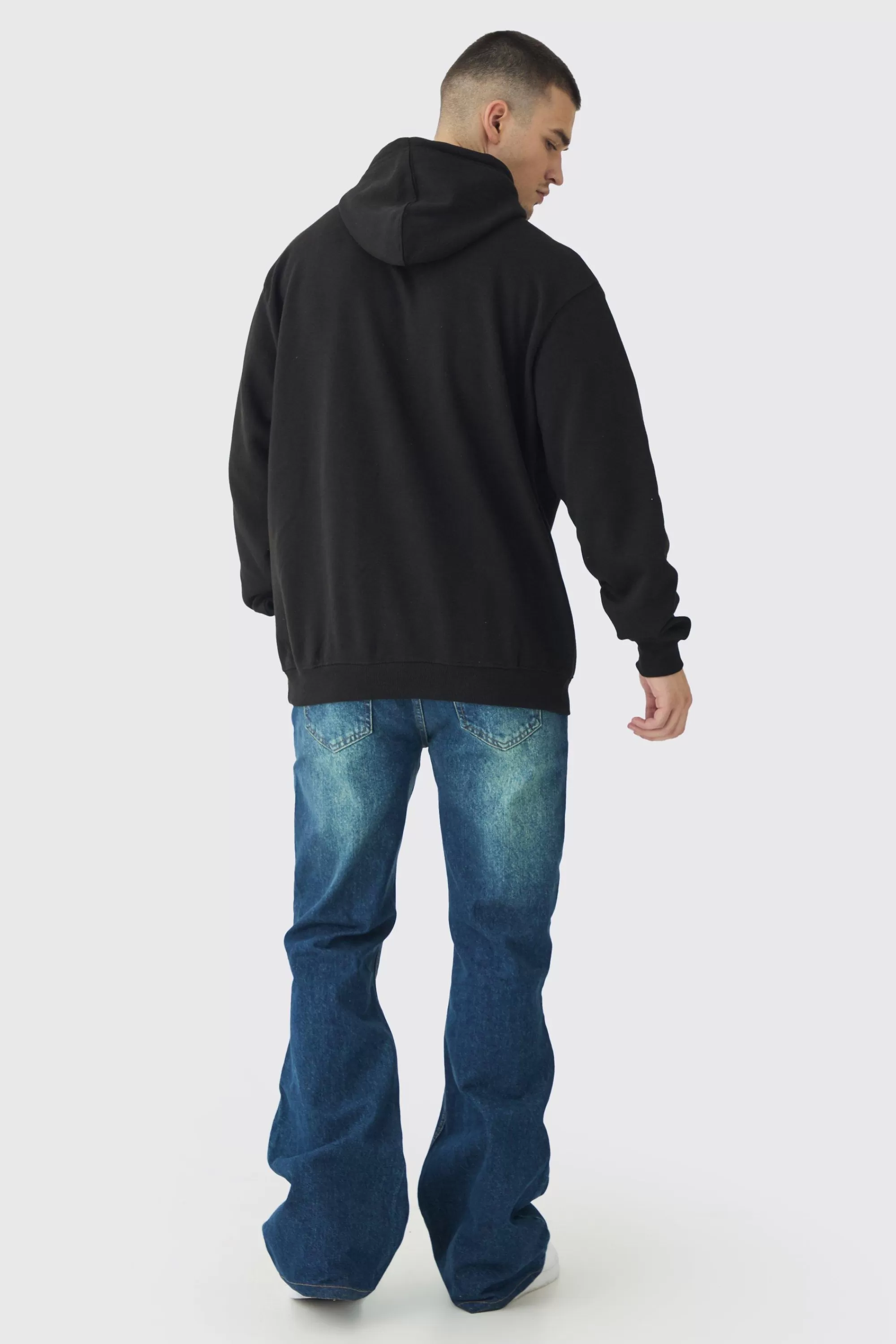 boohooMAN Tall Rose Embroidered Hoodie | UK
