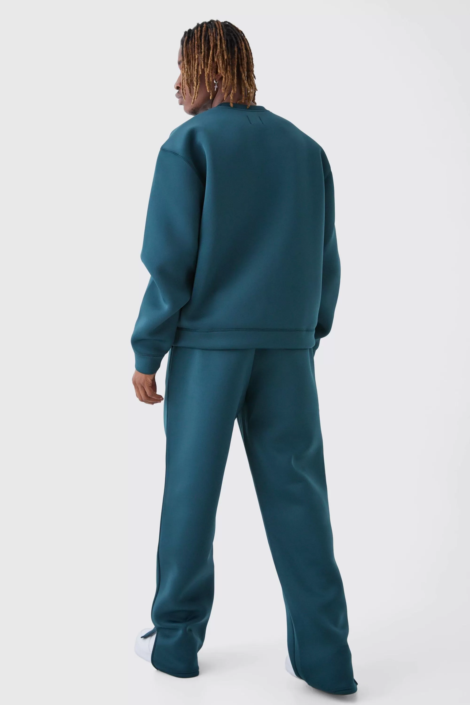 boohooMAN Tall Scuba Oversized Sweat | UK