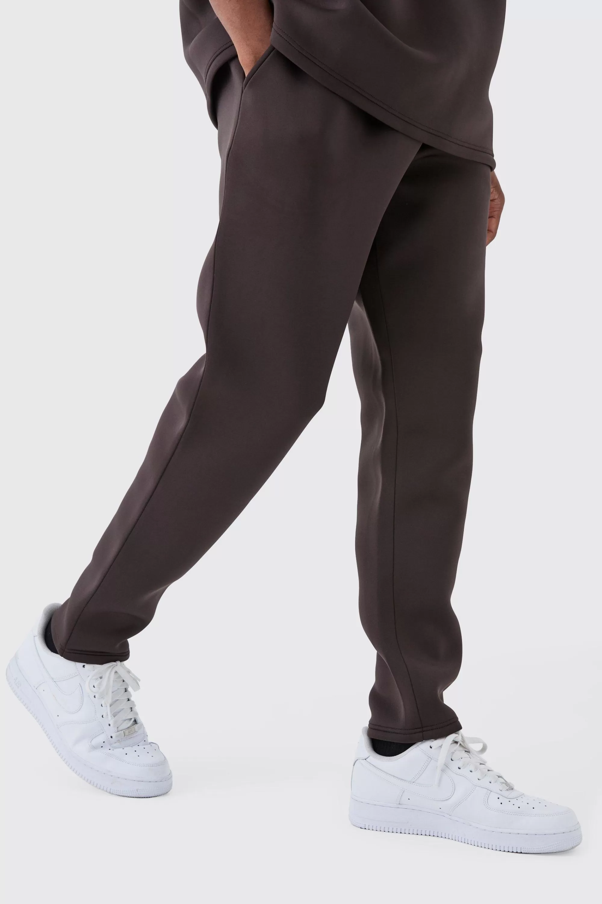 boohooMAN Tall Scuba Tapered Joggers | UK