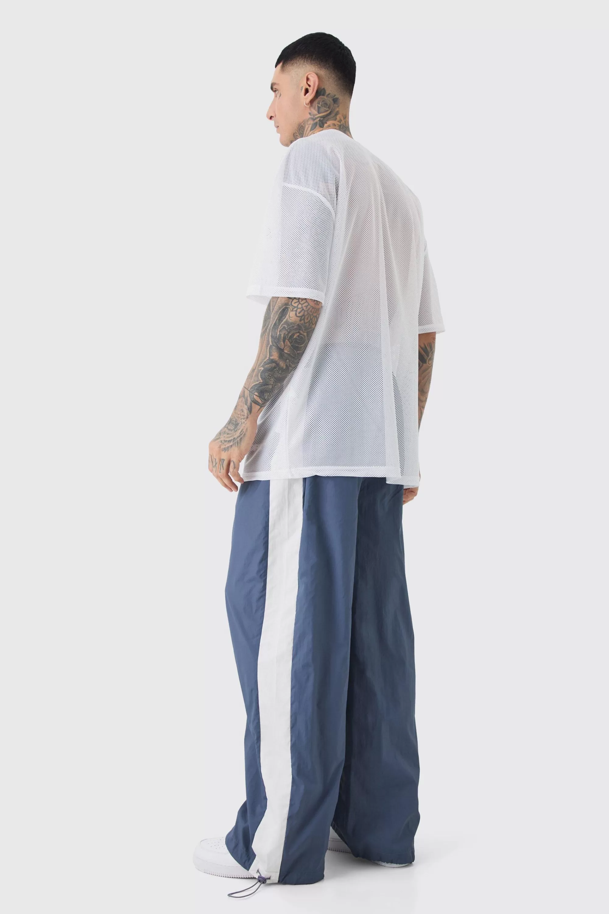 boohooMAN Tall Side Panel Track Pants In | UK