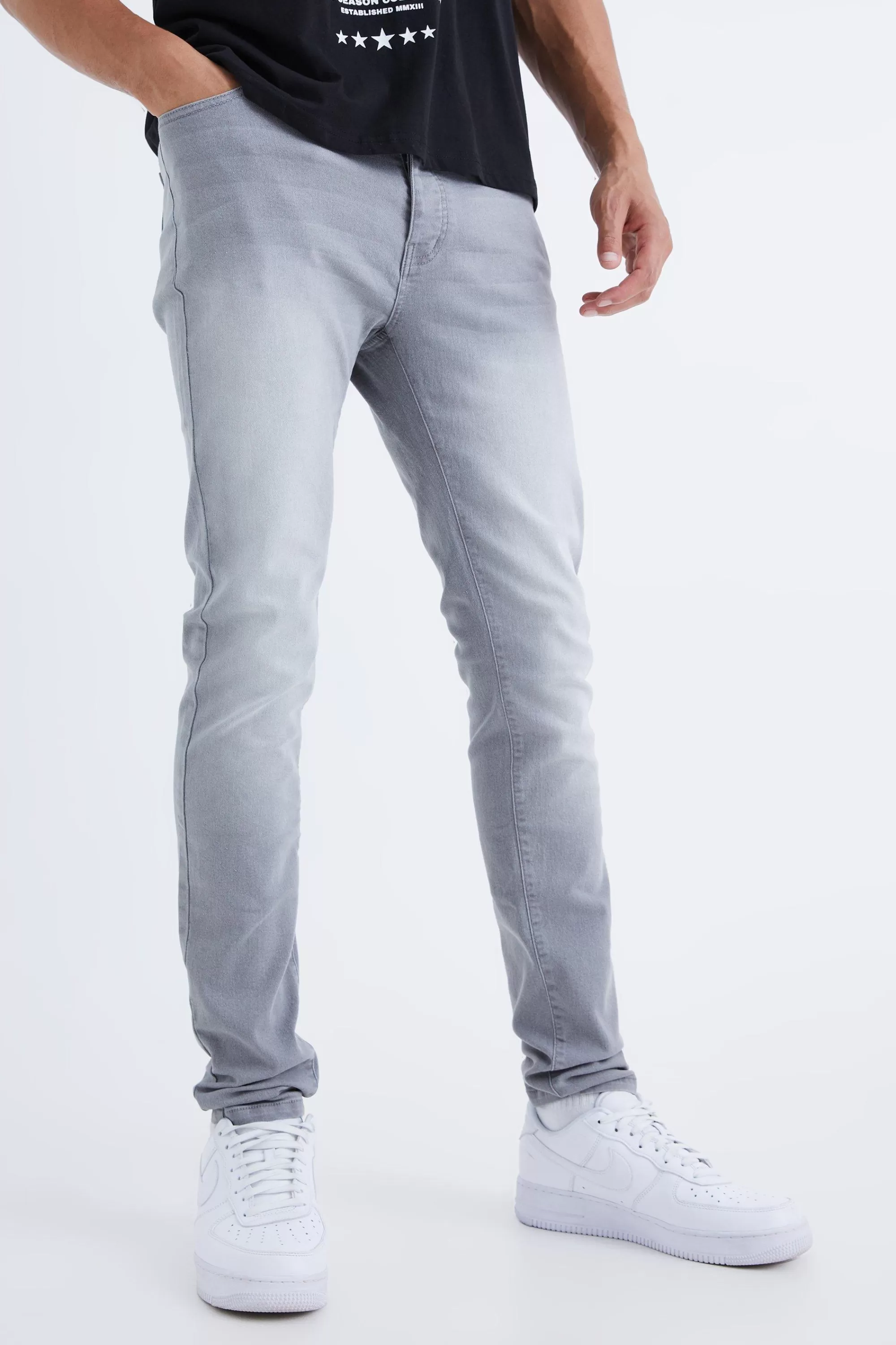 boohooMAN Tall Skinny Stretch Jean | UK
