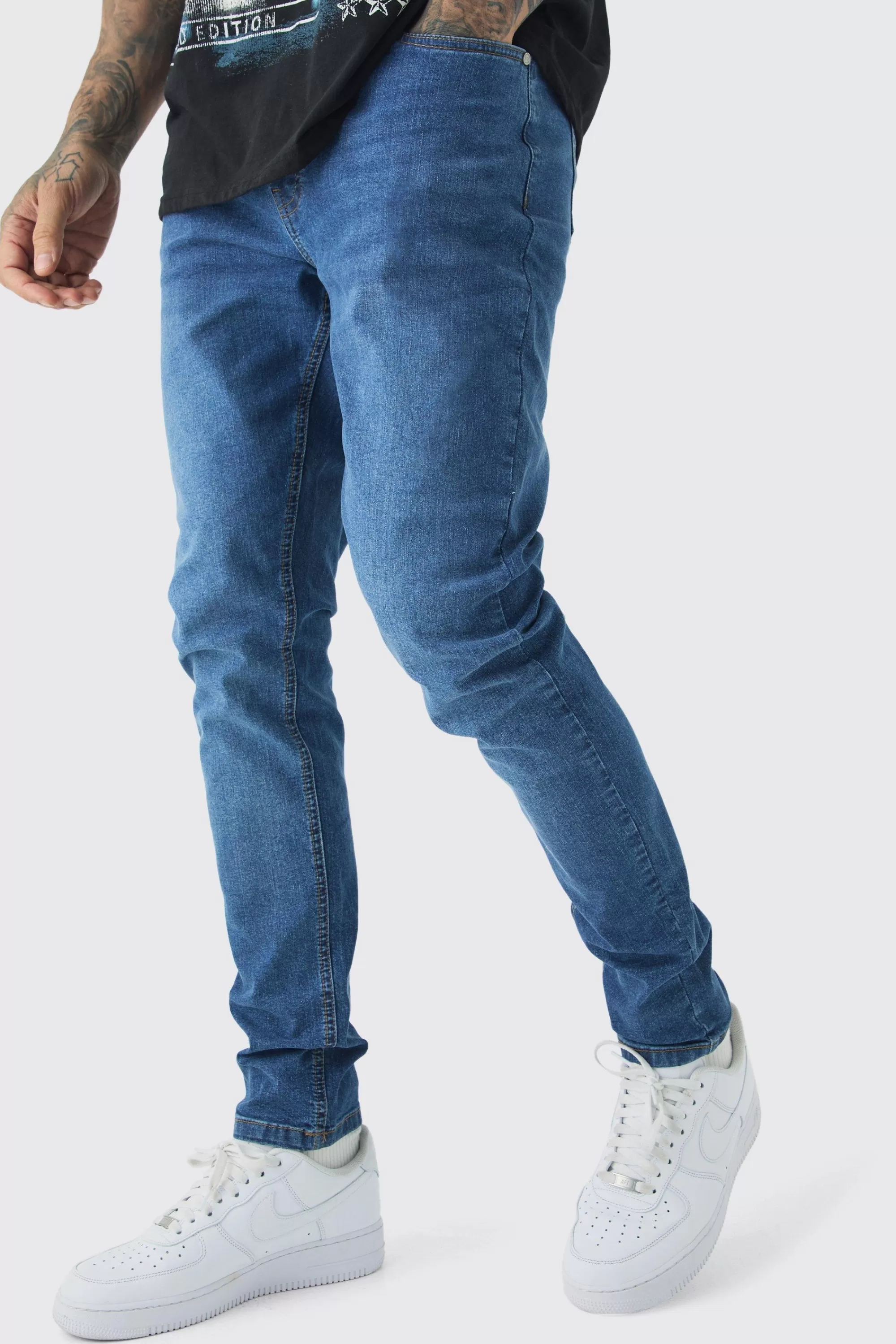 boohooMAN Tall Skinny Stretch Jean | UK
