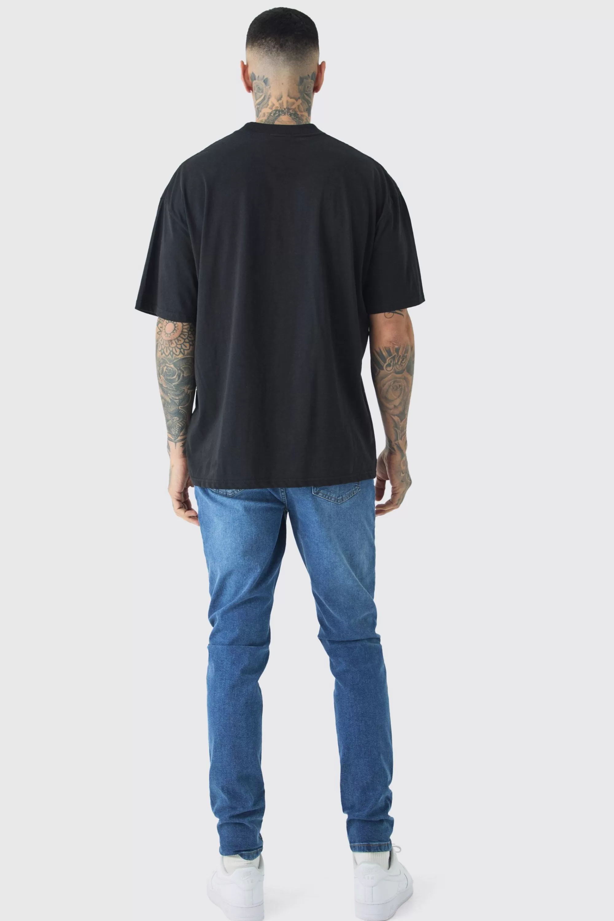 boohooMAN Tall Skinny Stretch Jean | UK