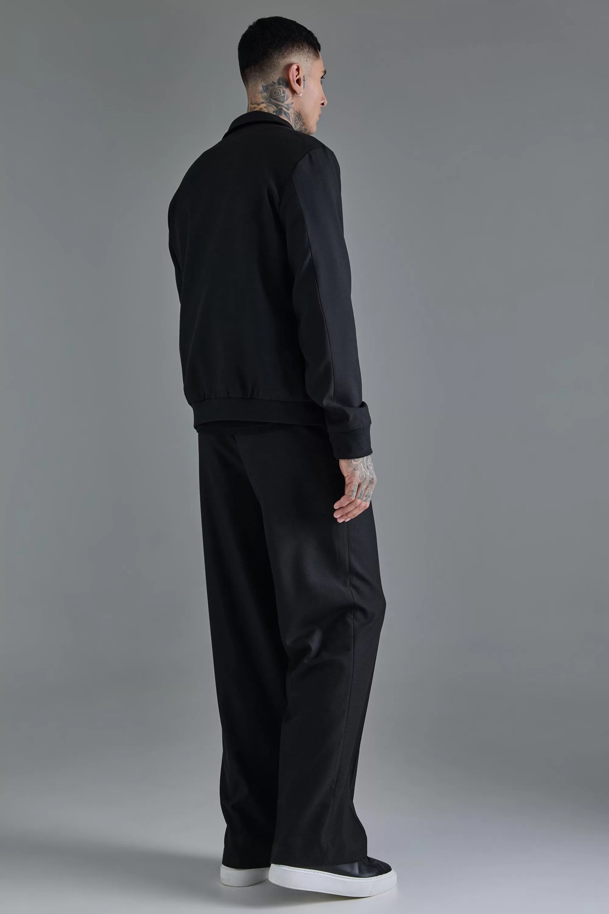 boohooMAN Tall Smart Bomber And Trouser Set In | UK