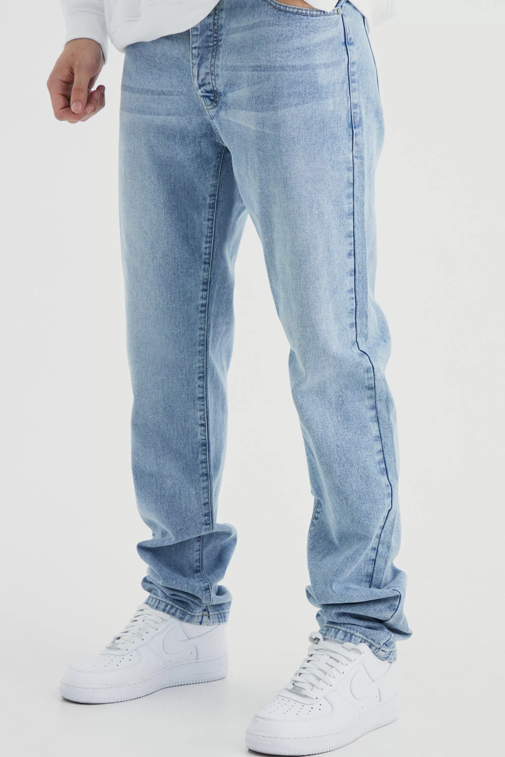 boohooMAN Tall Straight Rigid Jean | UK