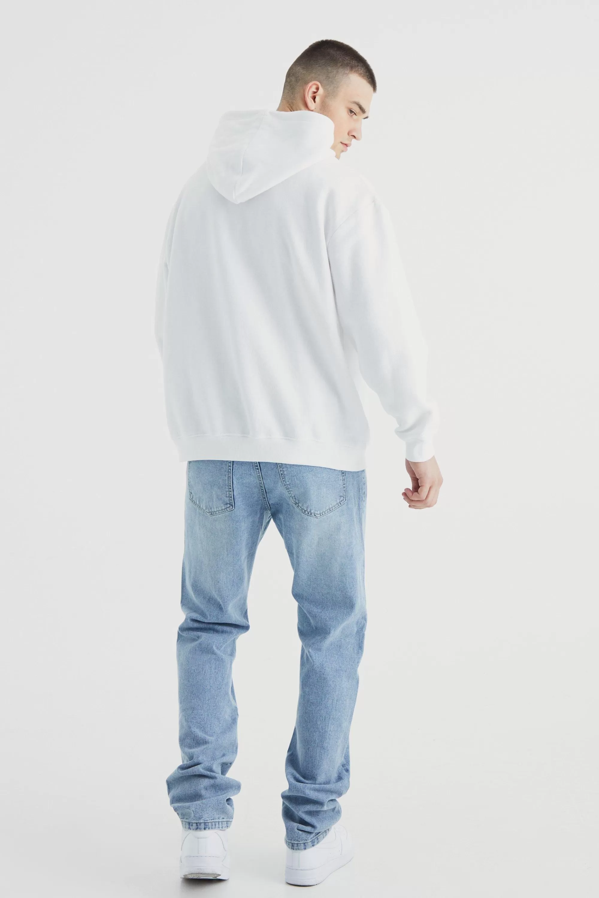 boohooMAN Tall Straight Rigid Jean | UK