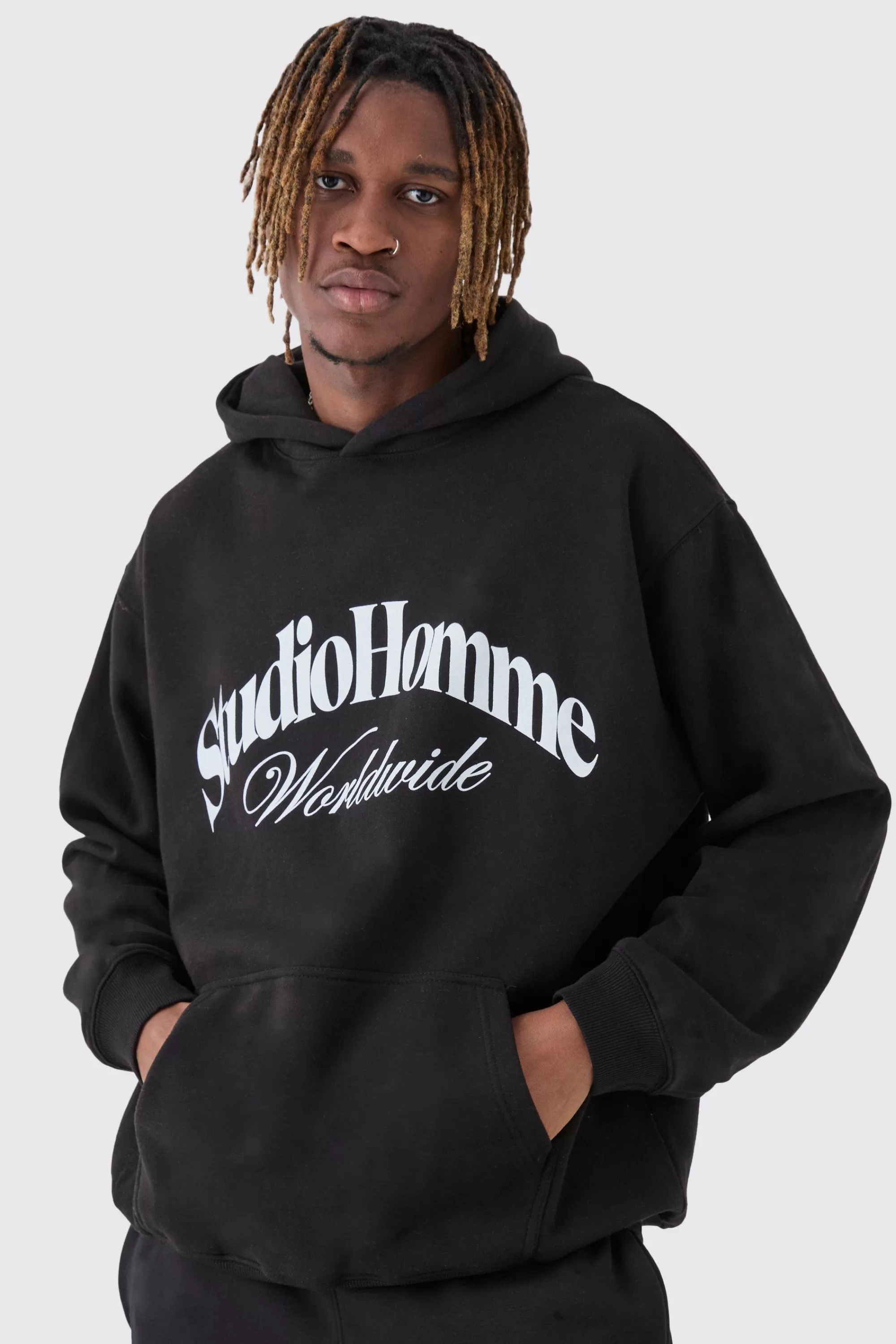 boohooMAN Tall Studio Homme Oversized Hoodie | UK