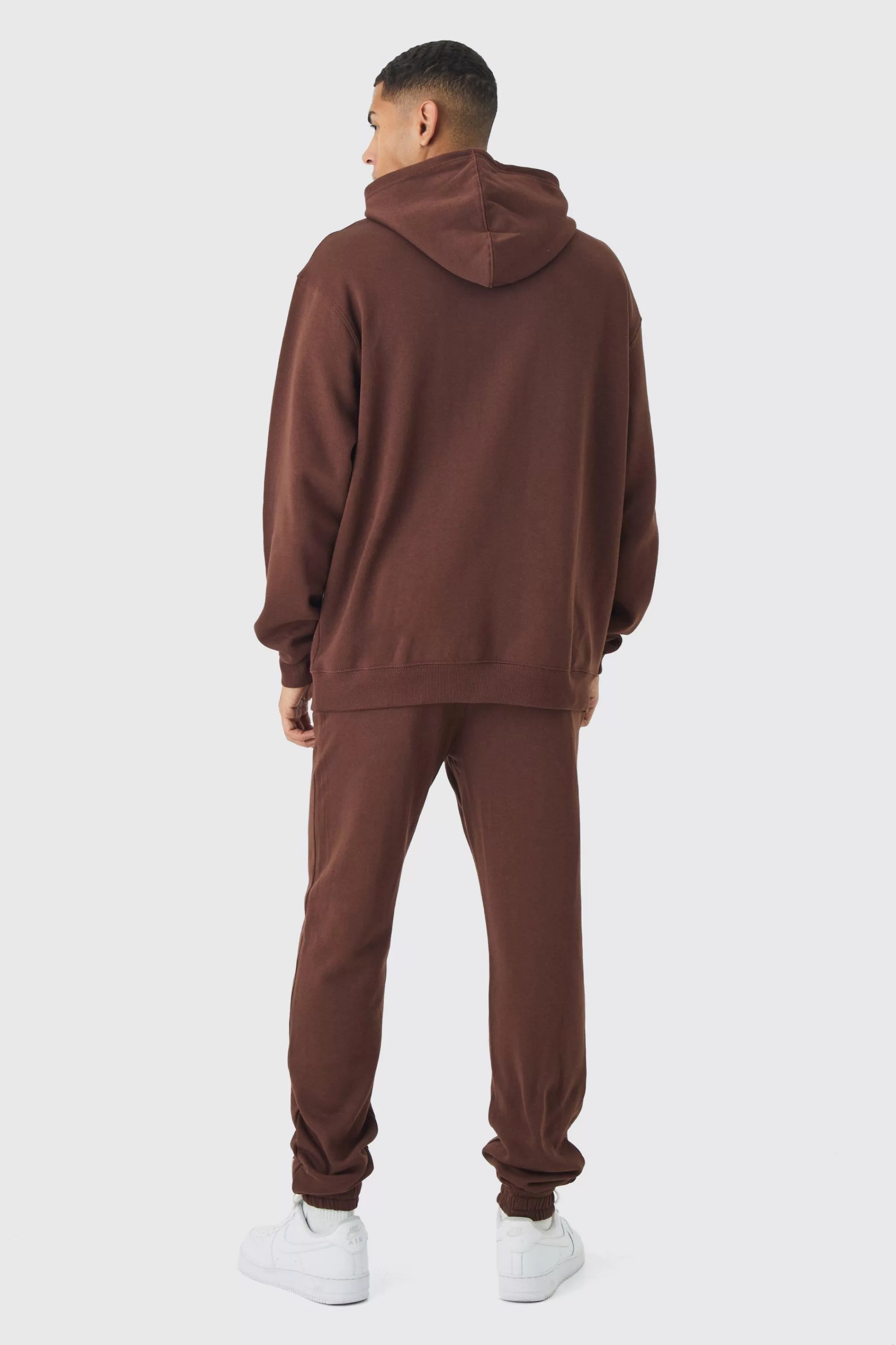 boohooMAN Tall Worldwide Gothic Cross Hoodie & Relaxed Fit Jogger Tracksuit | UK