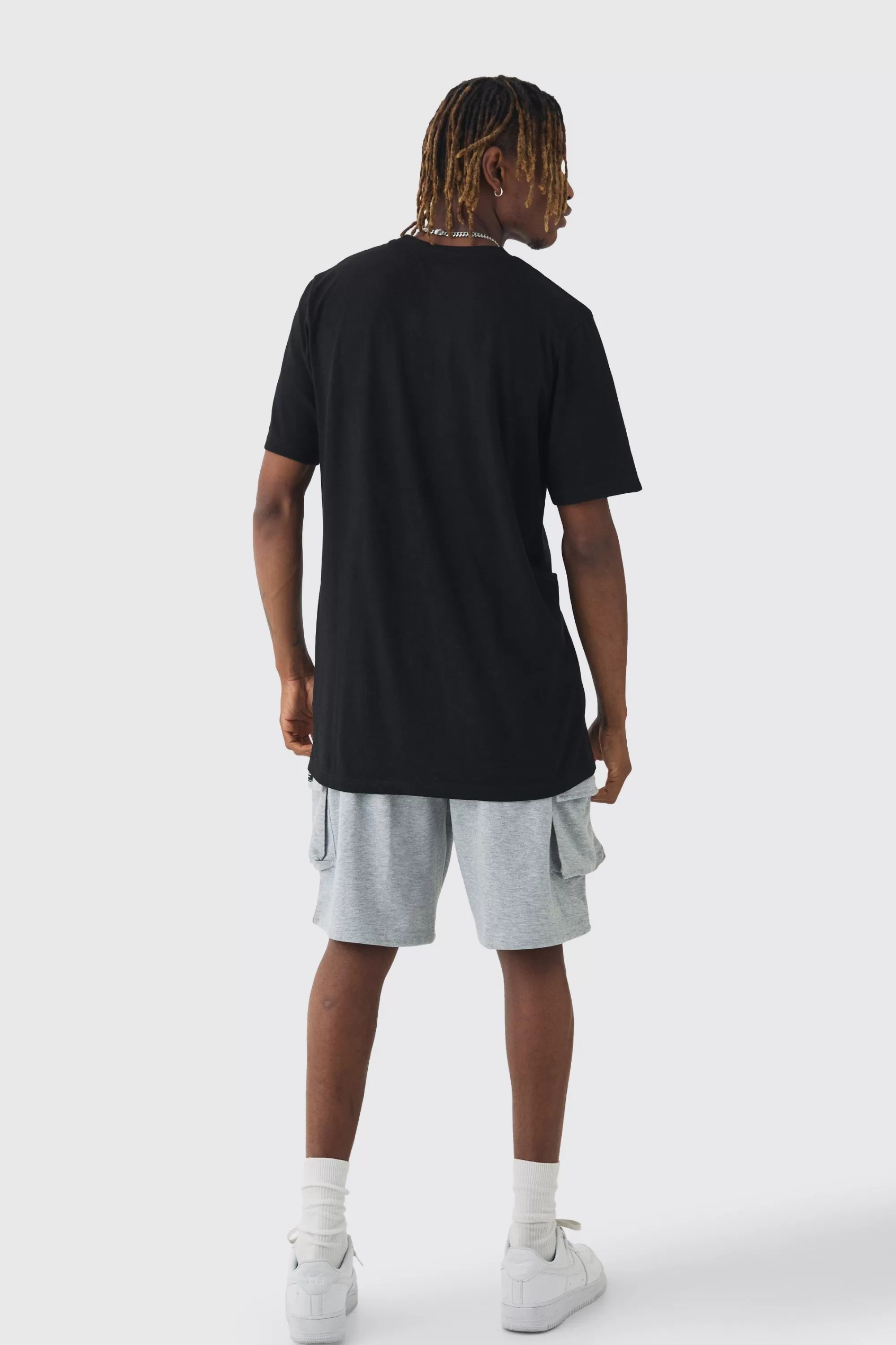 boohooMAN Tall Woven Tab Relaxed Fit Cargo Shorts | UK