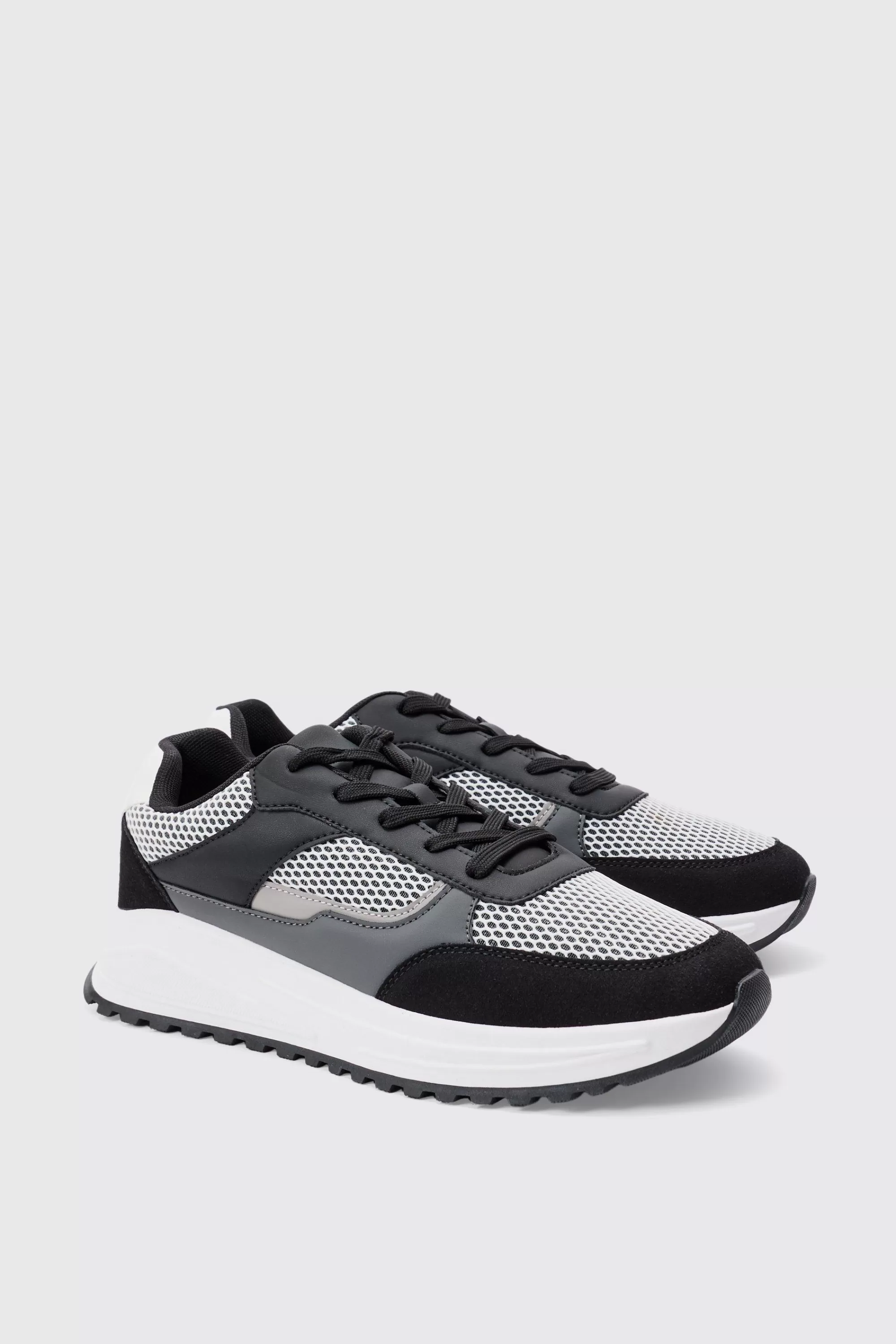 boohooMAN Tech Mesh Runner Trainer | UK