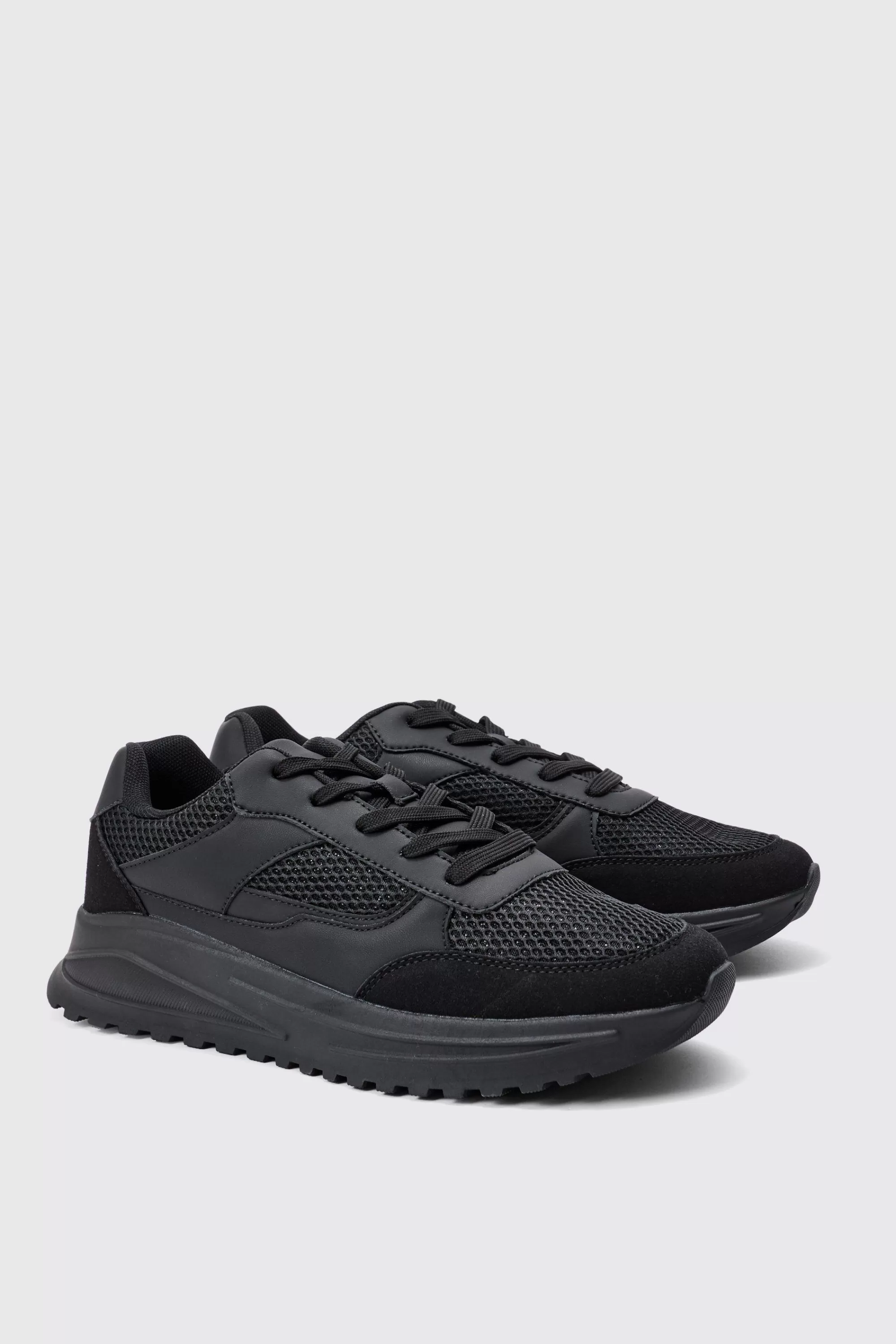 boohooMAN Tech Mesh Runner Trainer | UK
