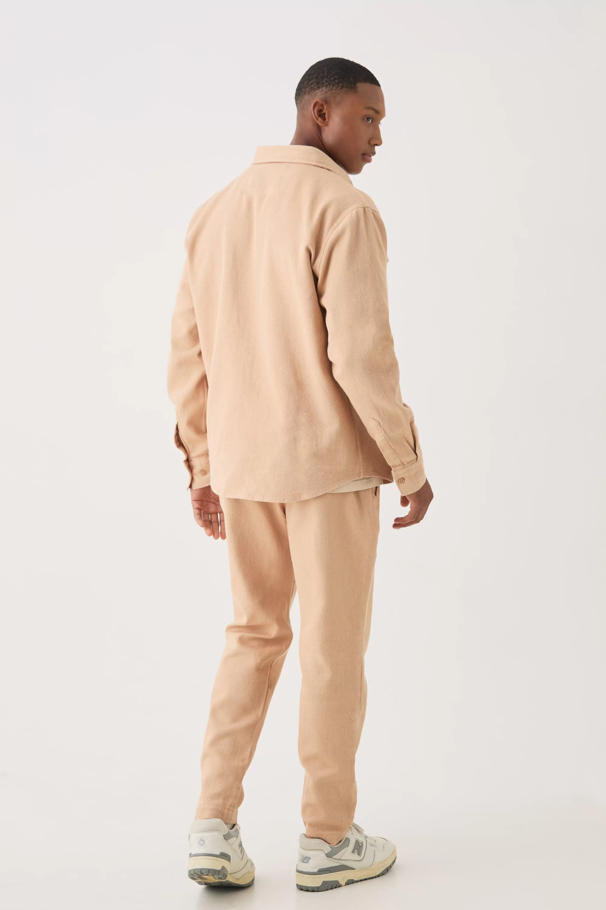 boohooMAN Textured Button Through Set | UK