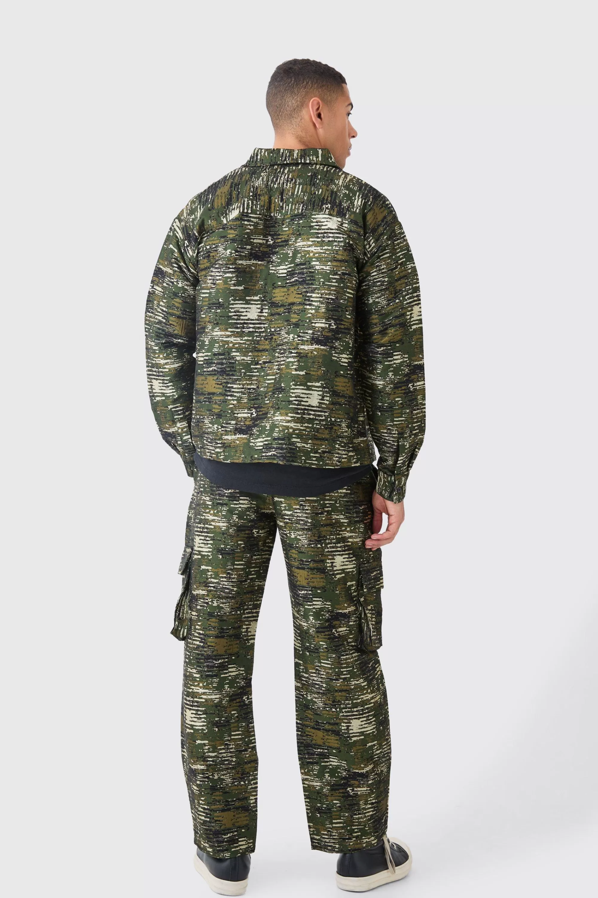 boohooMAN Textured Patch Pocket Overshirt | UK