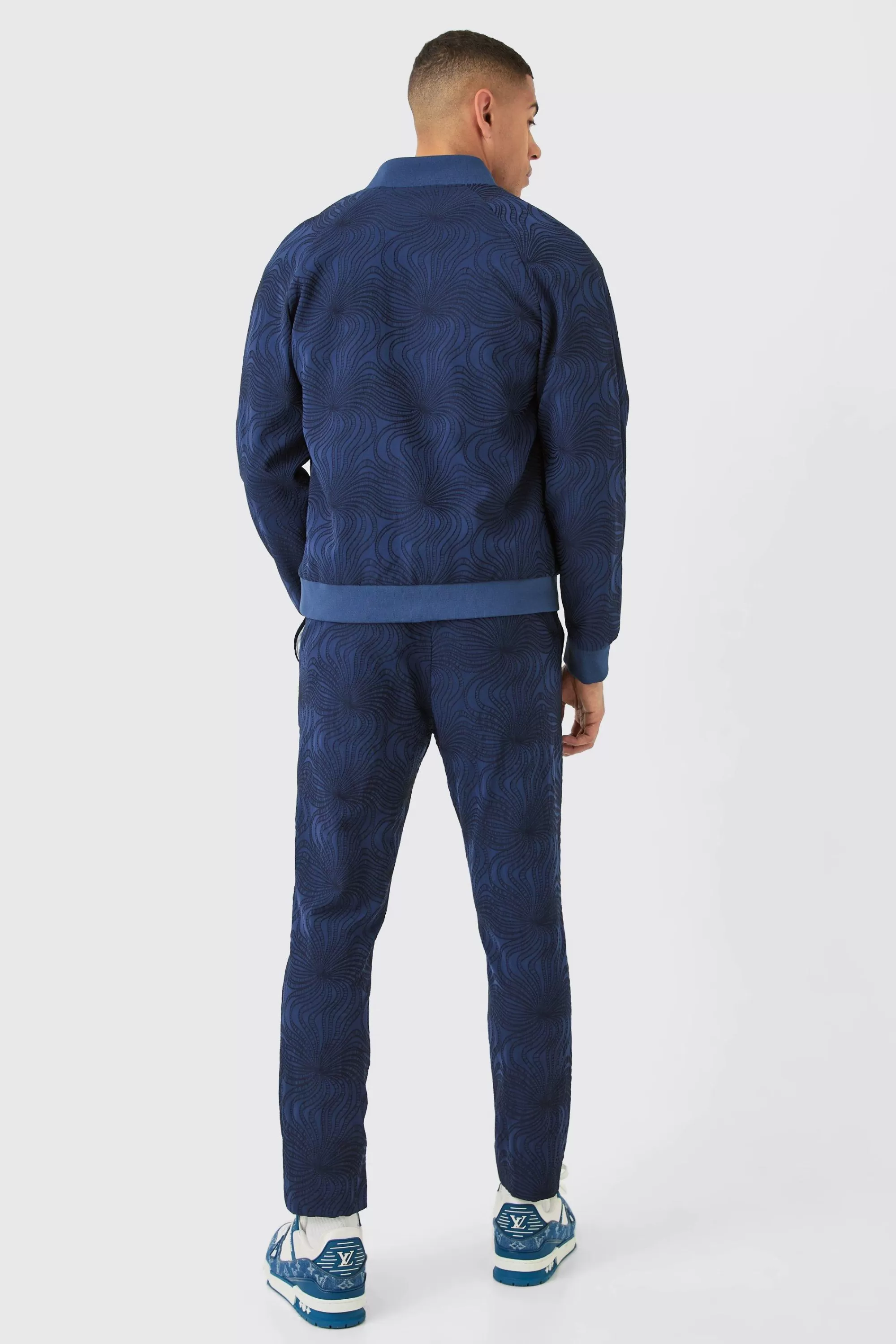 boohooMAN Textured Regular Fit Tailored Bomber Jacket | UK