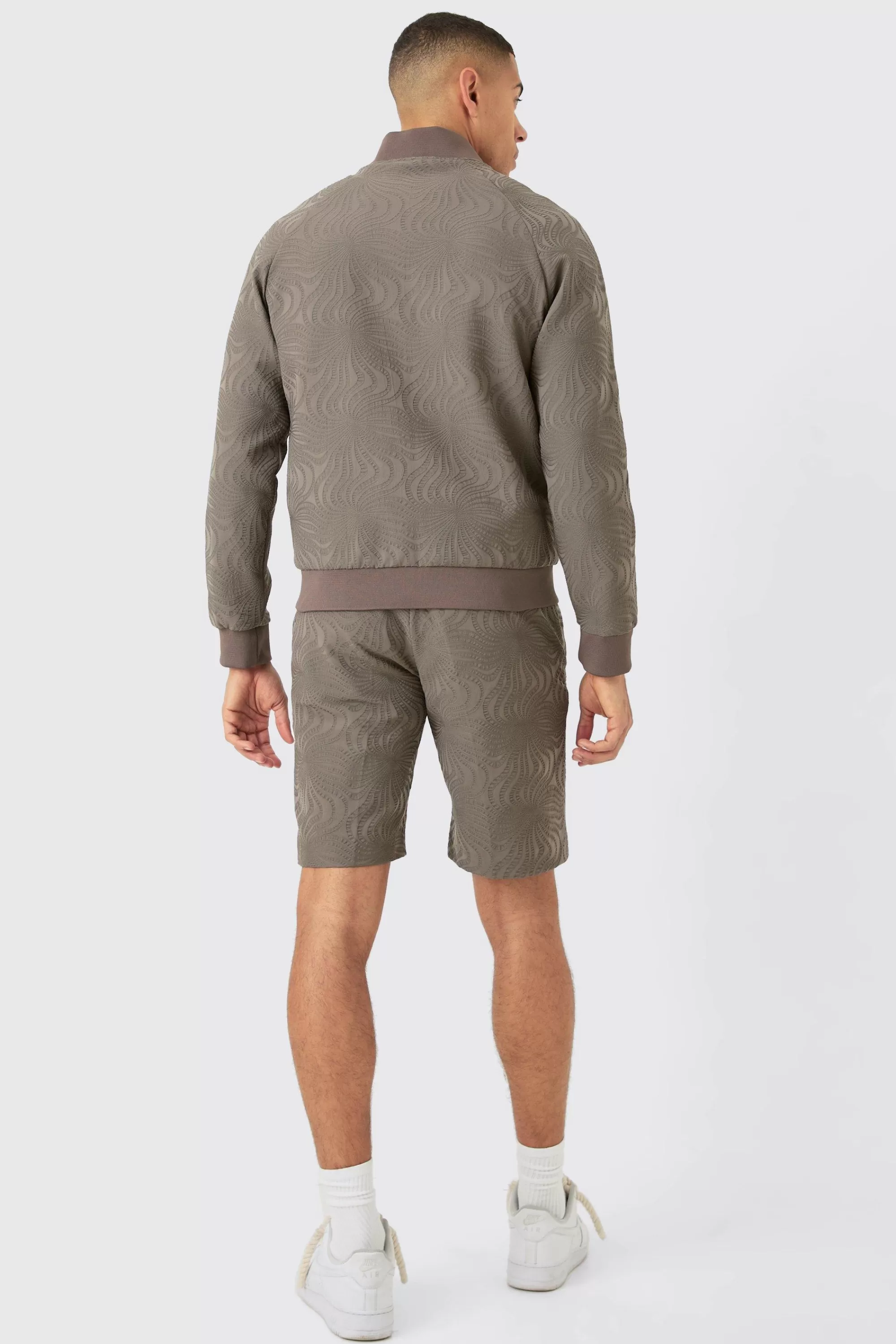 boohooMAN Textured Regular Fit Tailored Bomber Jacket | UK