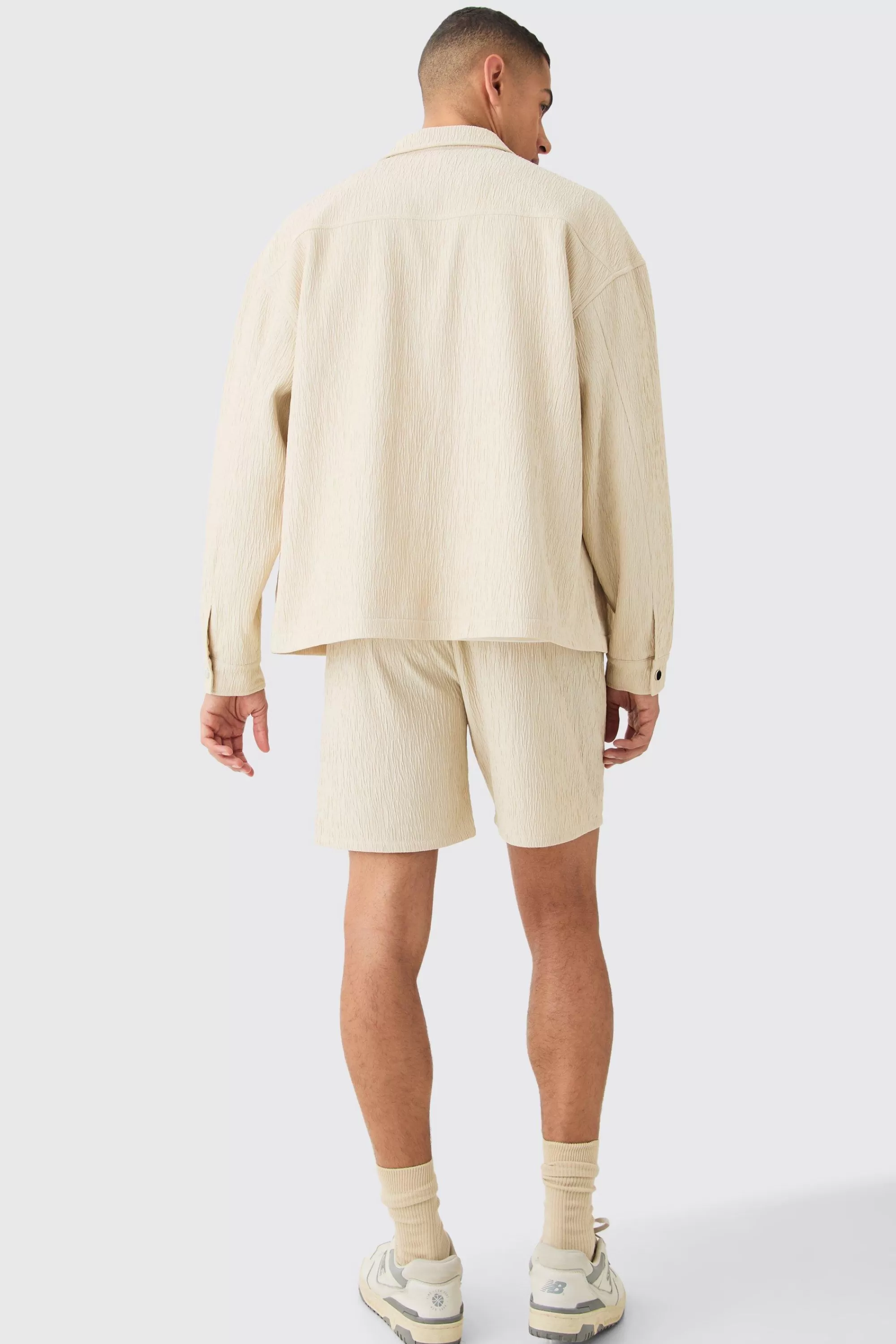 boohooMAN Textured Satin Regular Fit Zip Up Harrington Jacket | UK