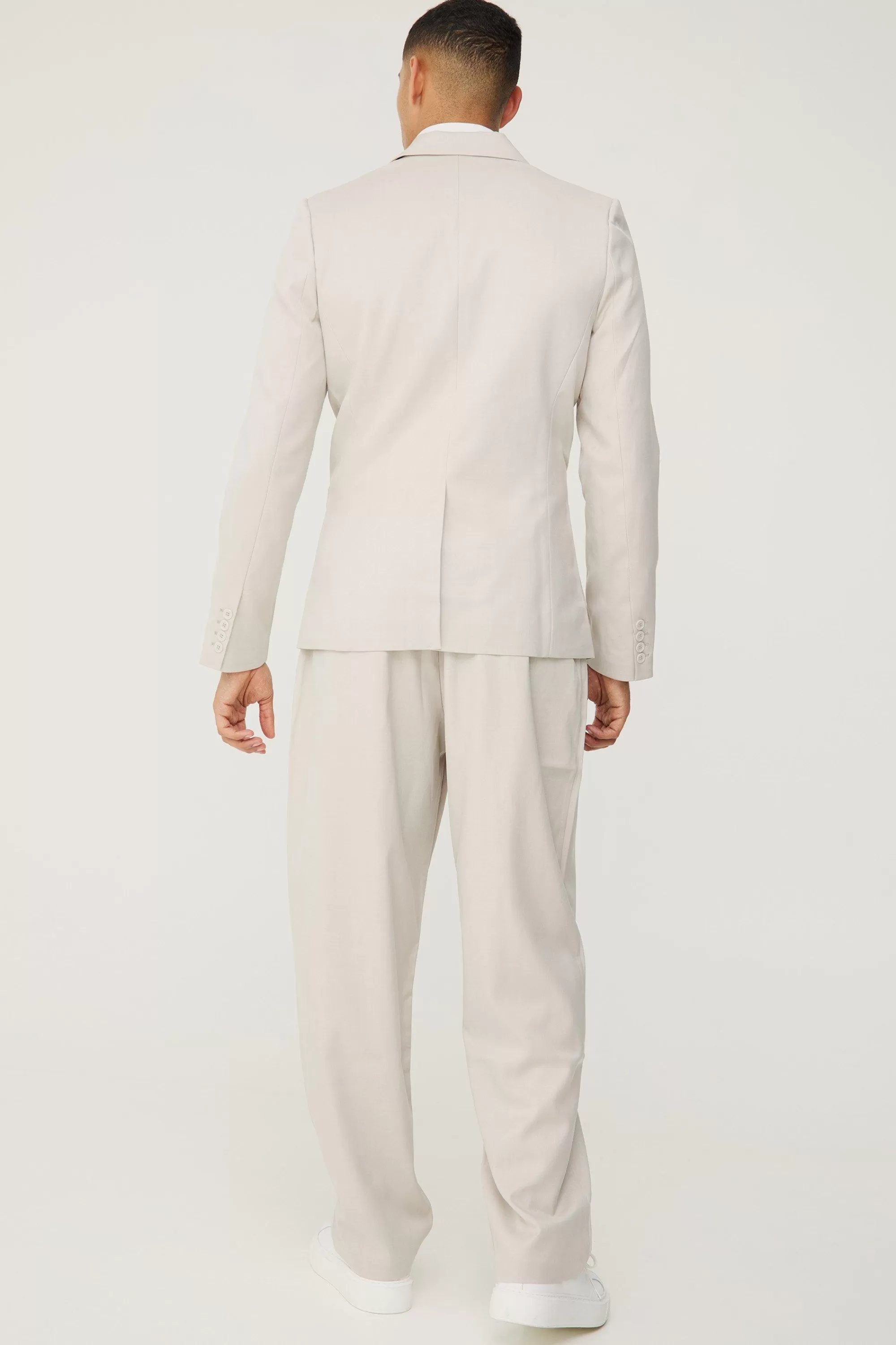 boohooMAN Textured Skinny Single Breasted Suit Jacket | UK