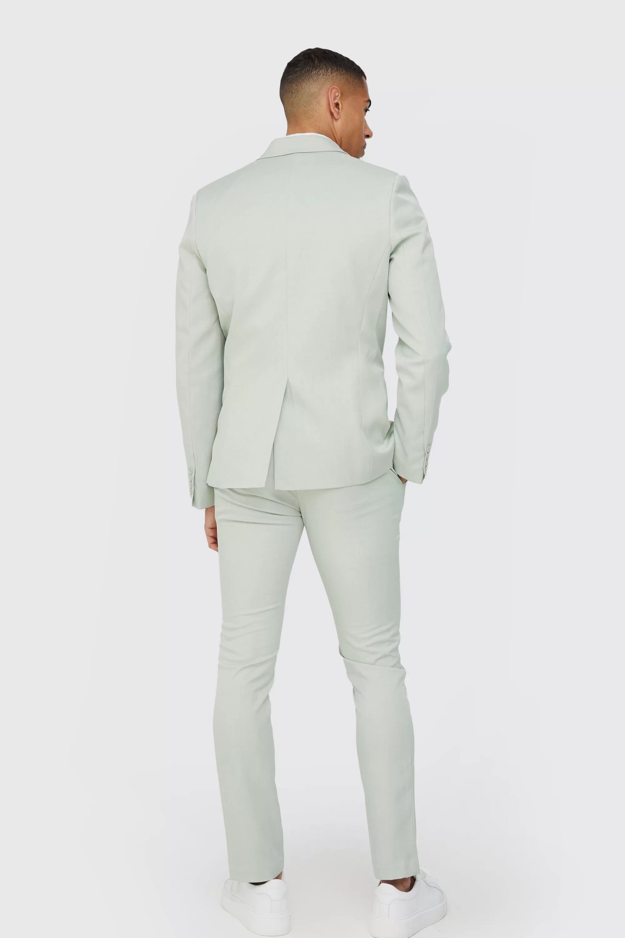boohooMAN Textured Slim Single Breasted Suit Jacket | UK