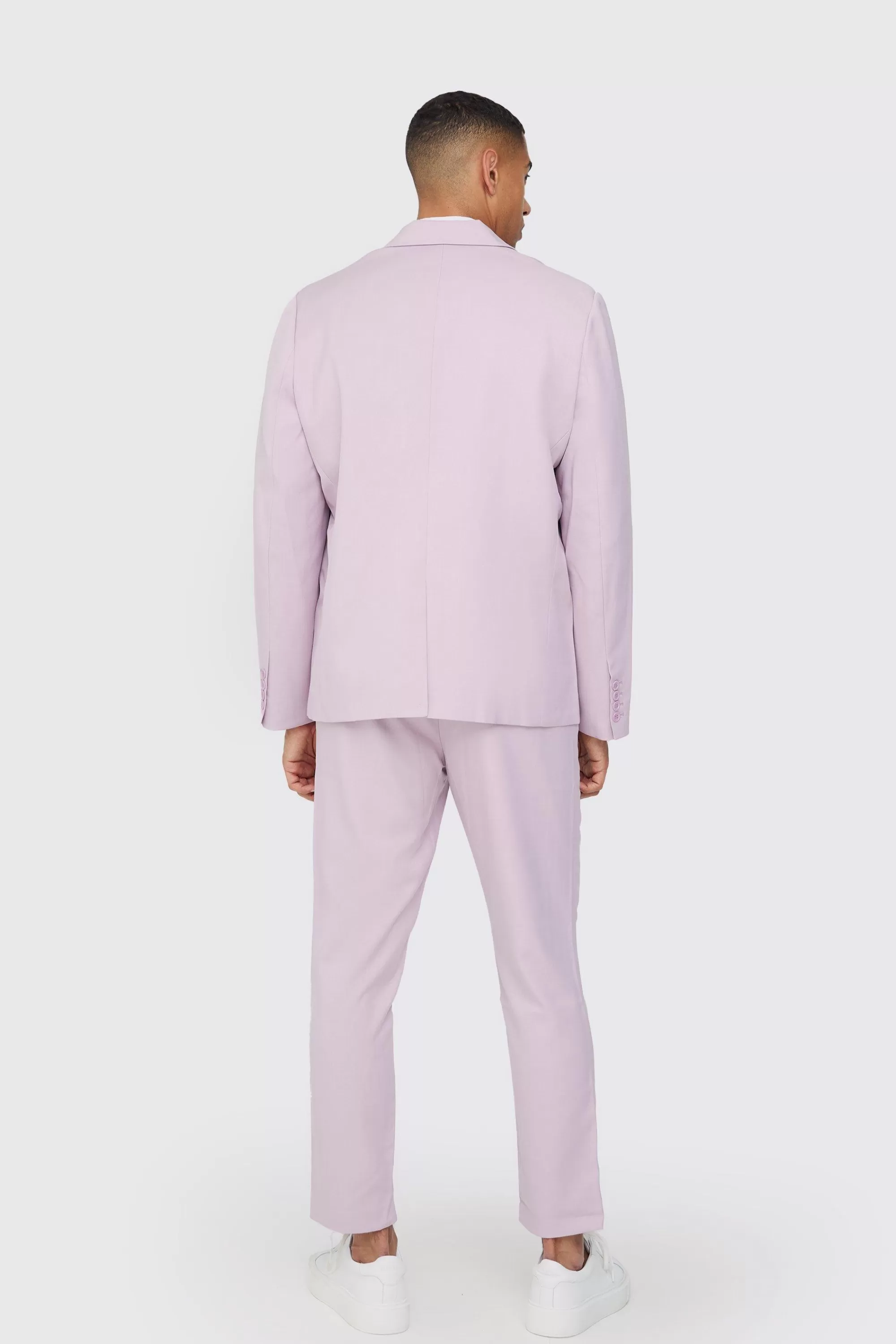 boohooMAN Textured Tapered Fit Suit Trousers | UK