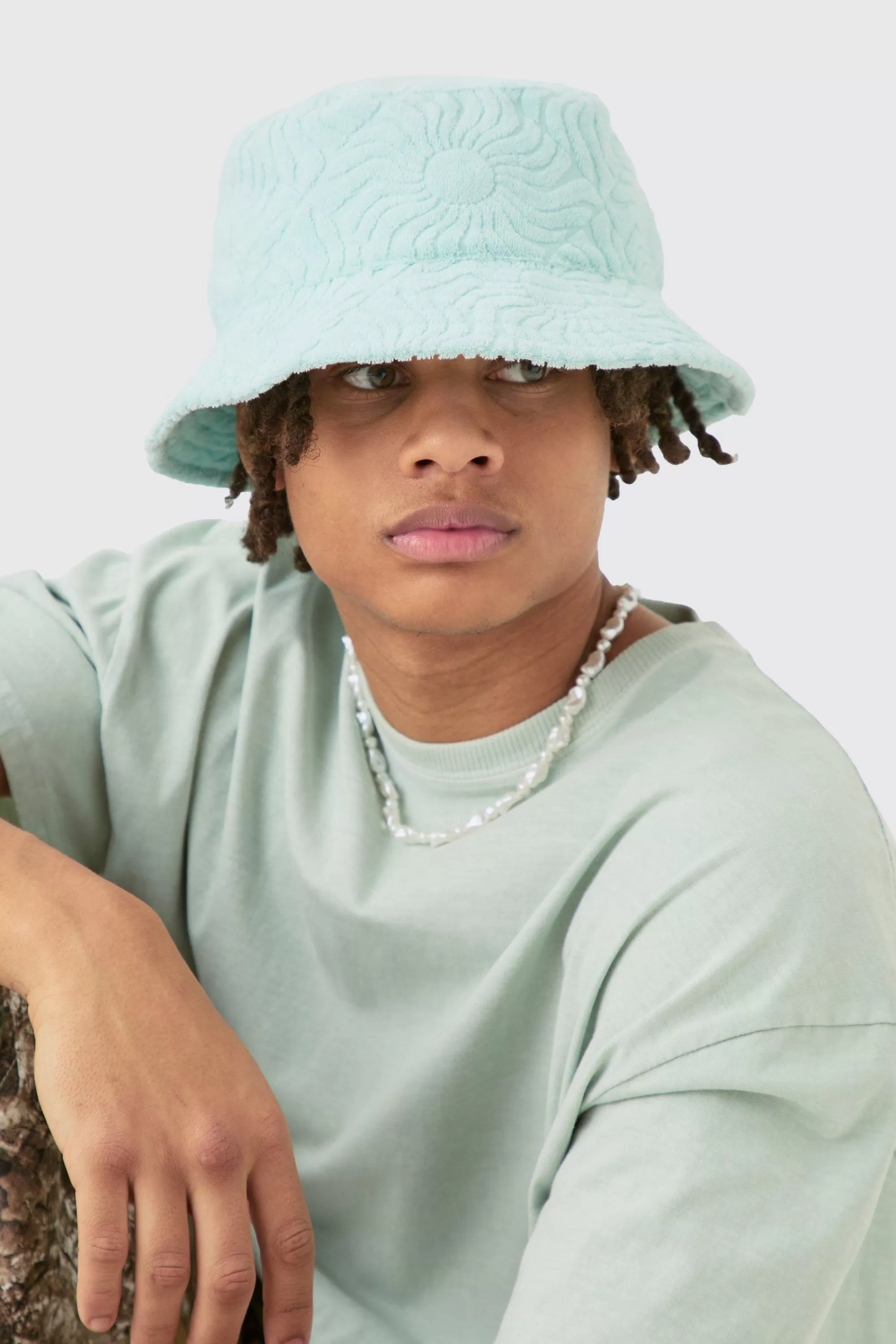 boohooMAN Towelling Bucket Hat In | UK