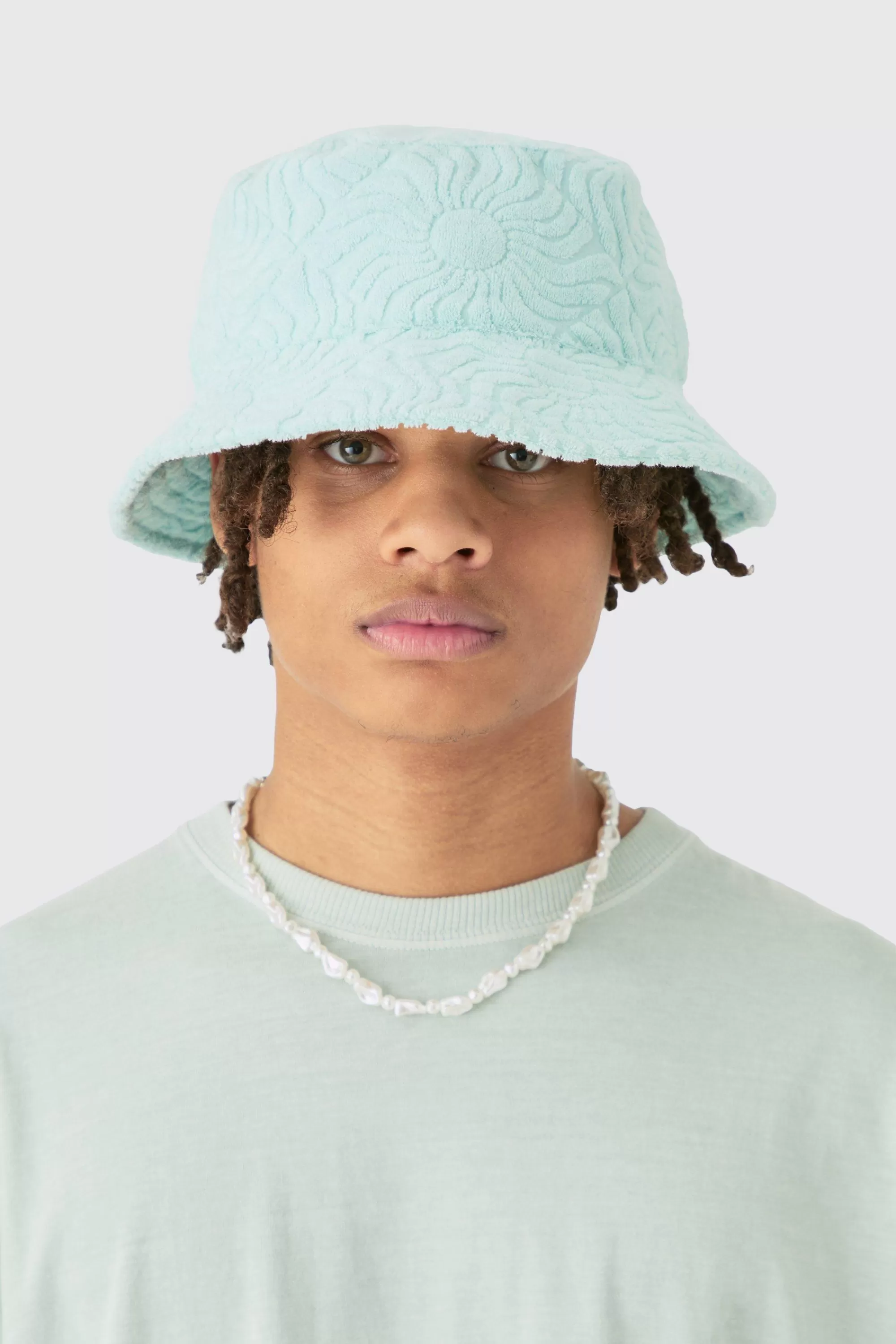 boohooMAN Towelling Bucket Hat In | UK