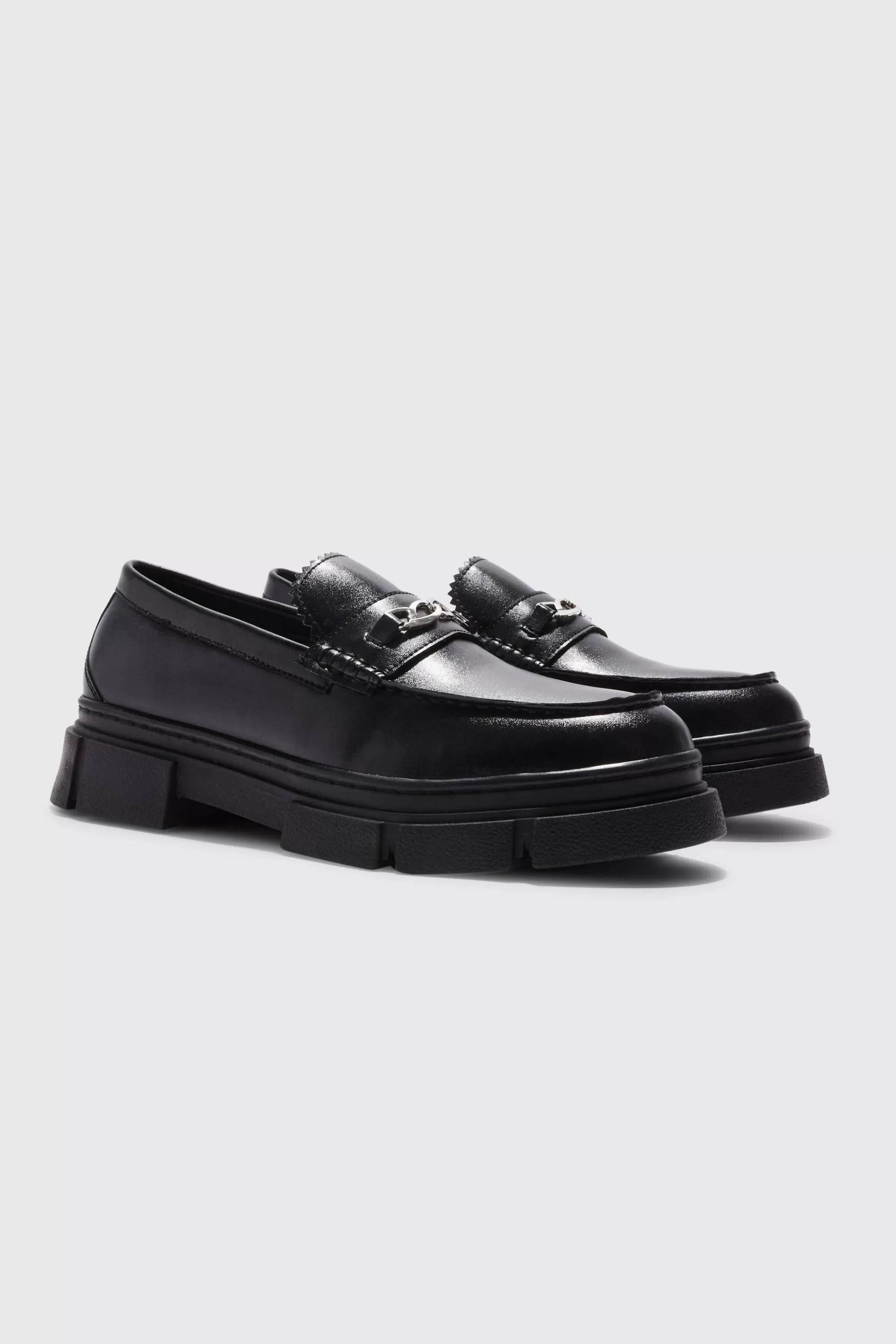 boohooMAN Track Sole Snaffle Loafer | UK