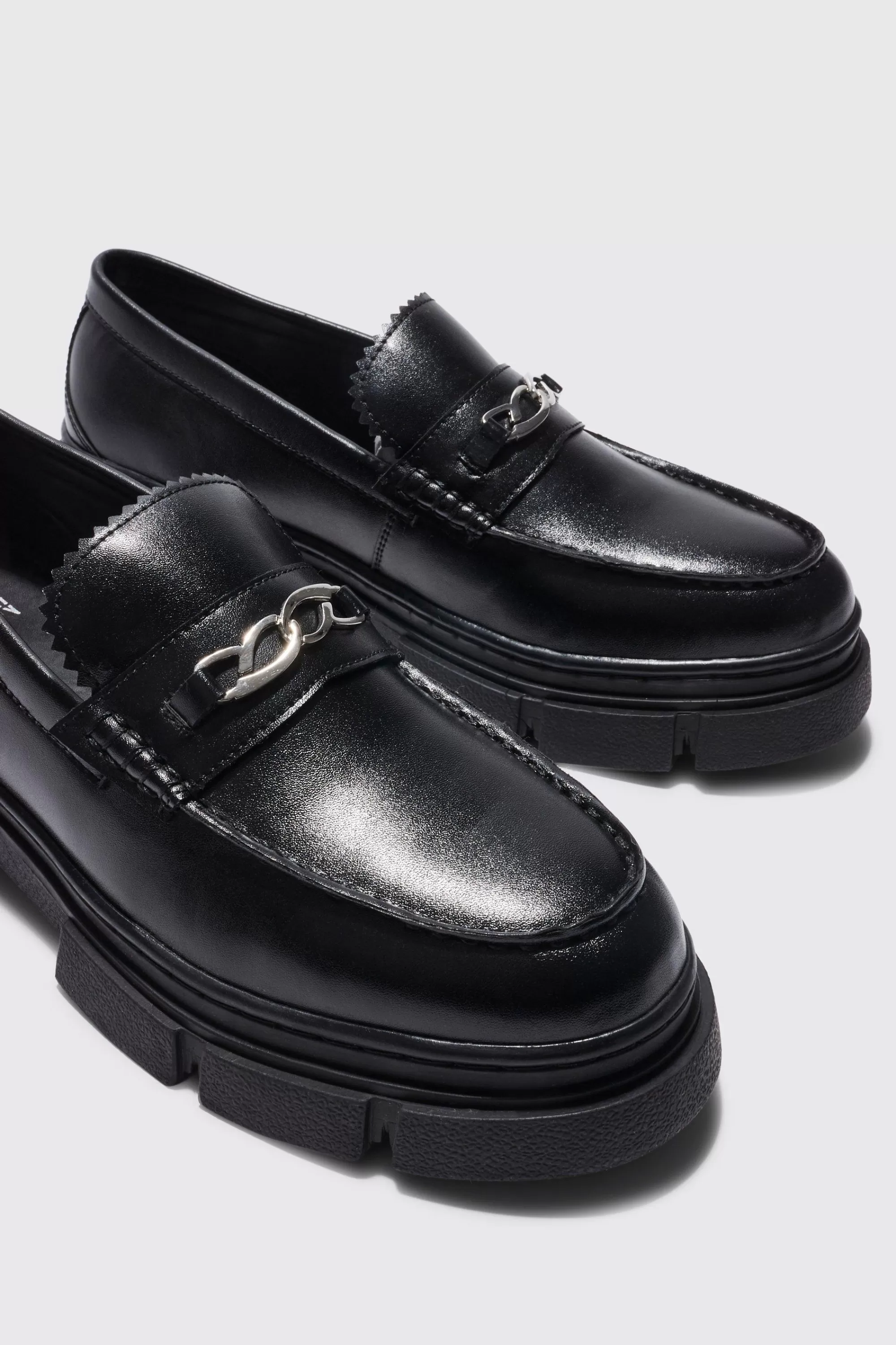 boohooMAN Track Sole Snaffle Loafer | UK