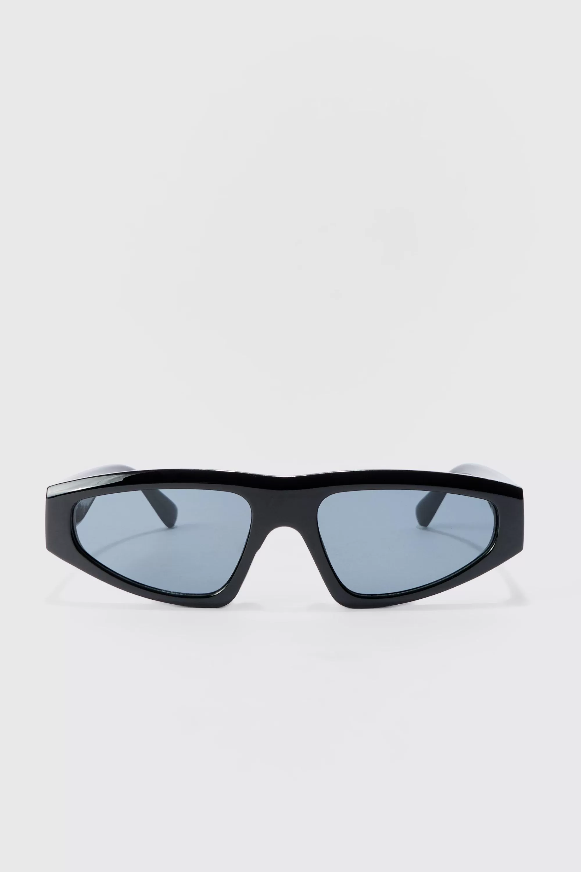 boohooMAN Triangle Plastic Sunglasses In | UK
