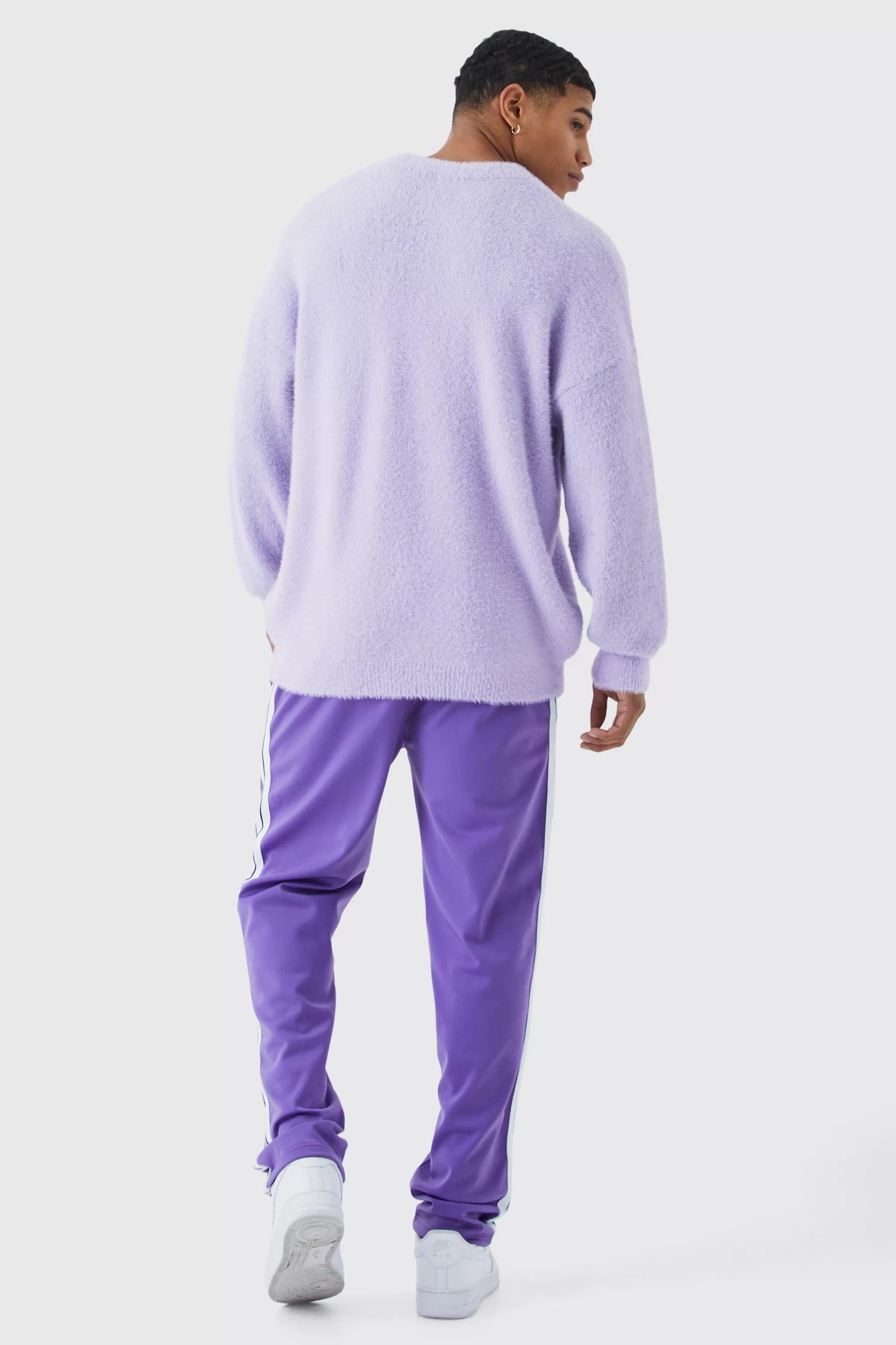 boohooMAN Tricot Tape Detail Jogger | UK