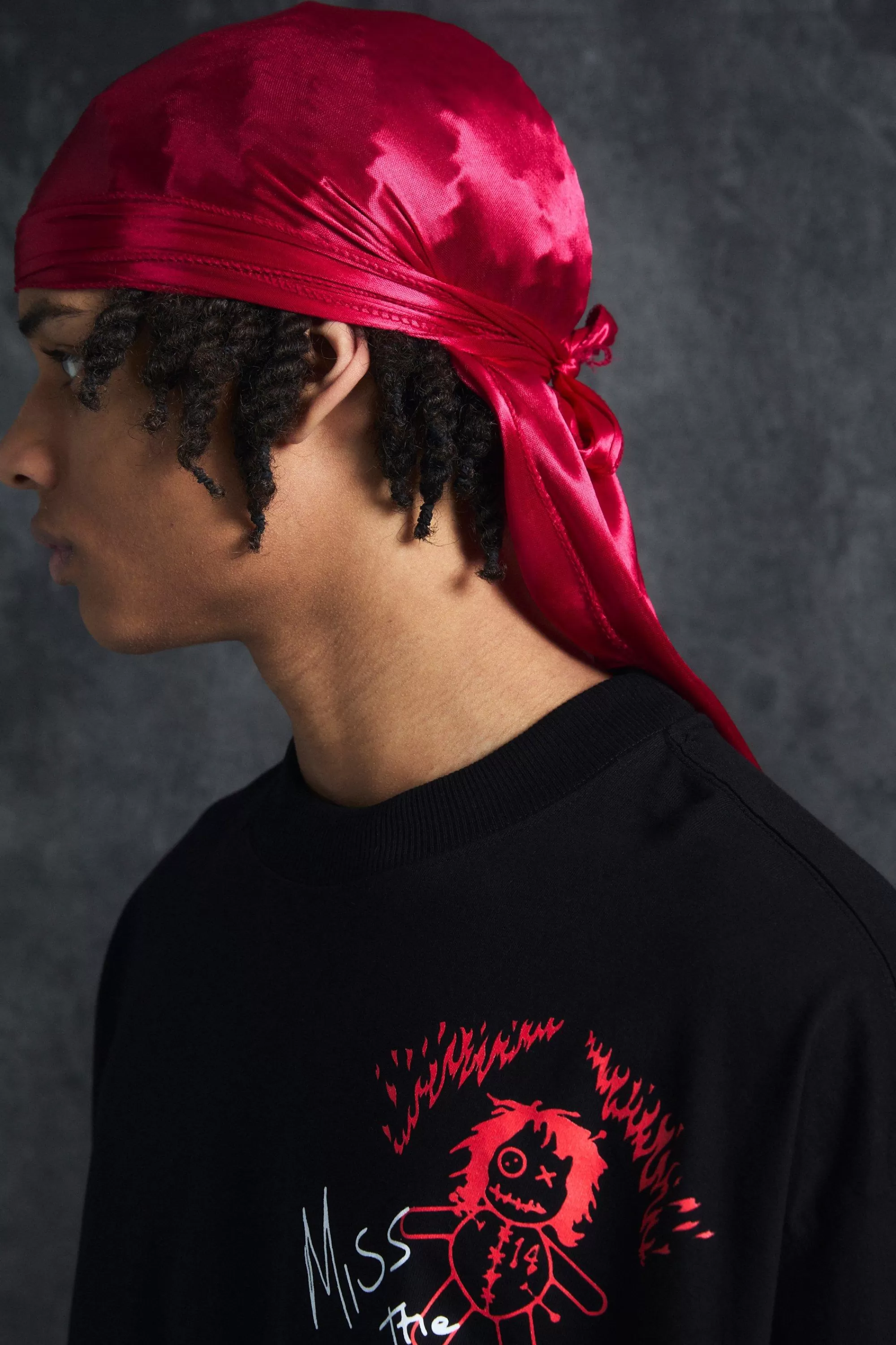 boohooMAN Trippie d Satin Durag In | UK