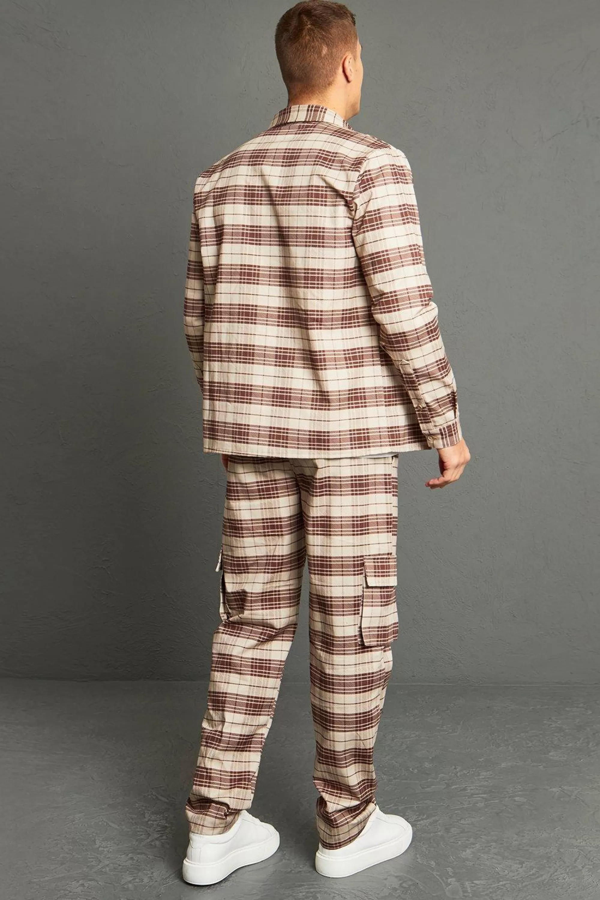 boohooMAN Twill Check Overshirt | UK