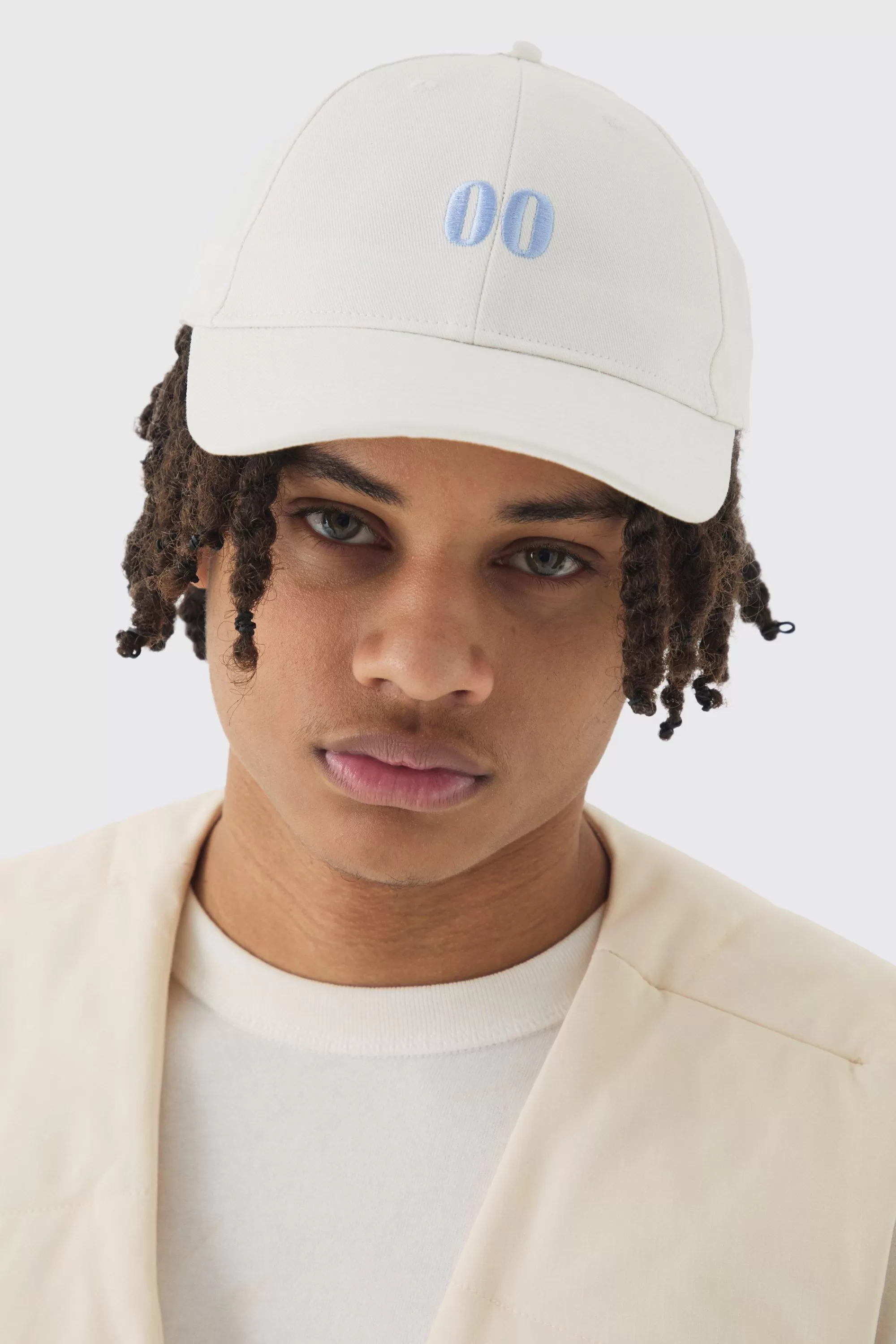 boohooMAN Twill Embroidered Cap In | UK
