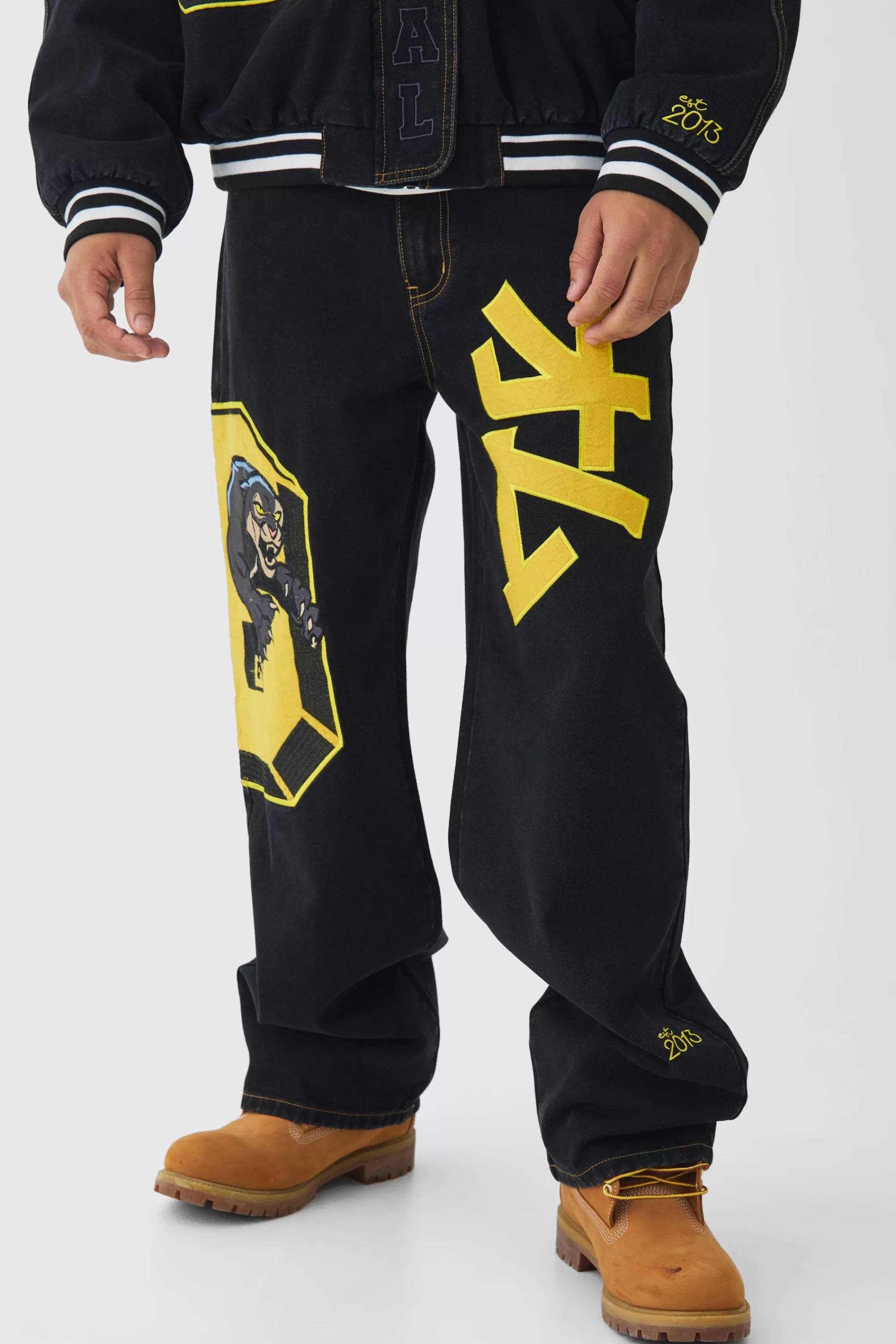 boohooMAN Varsity Applique Set | UK
