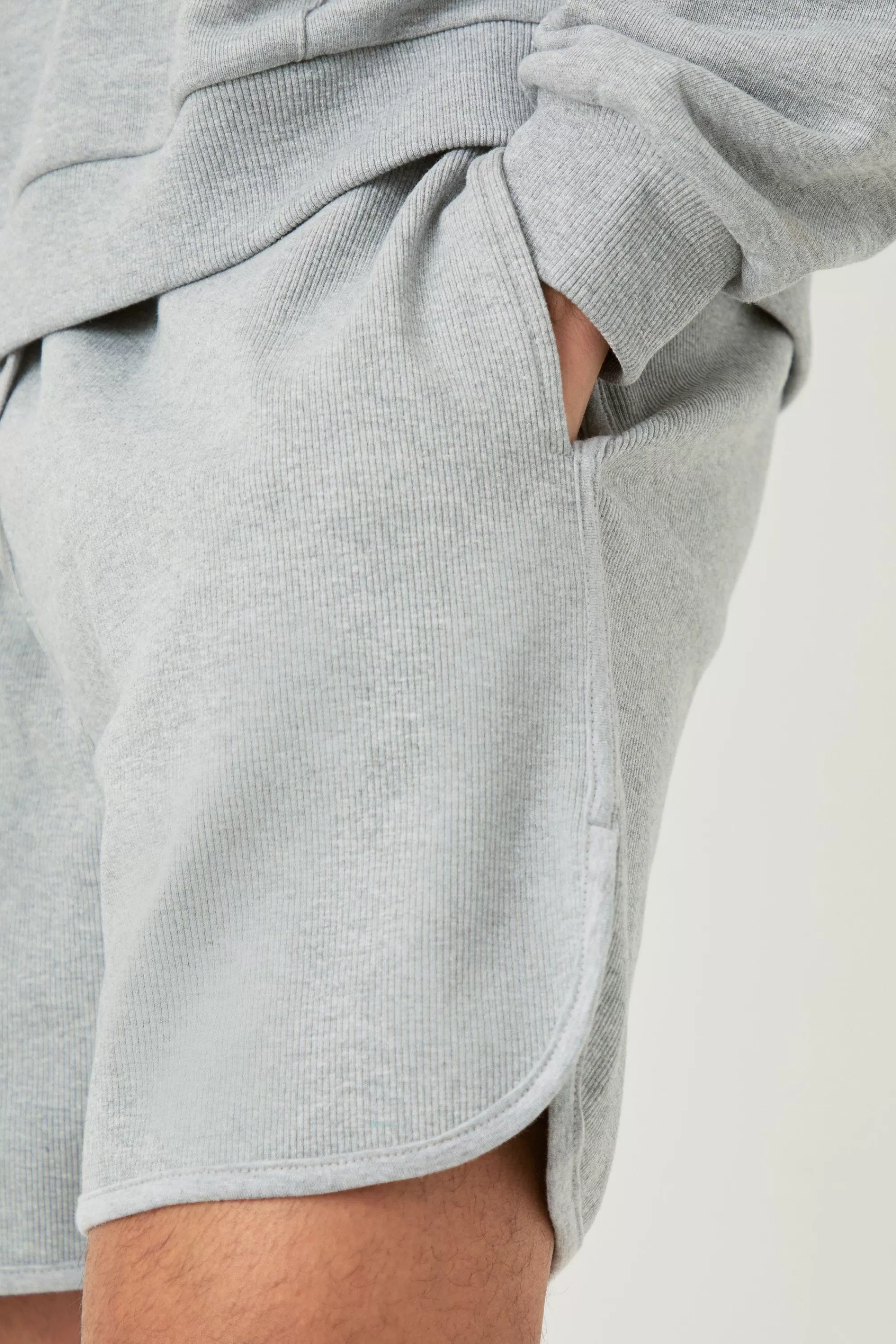 boohooMAN Volley Short Length Heavyweight Ribbed Short | UK